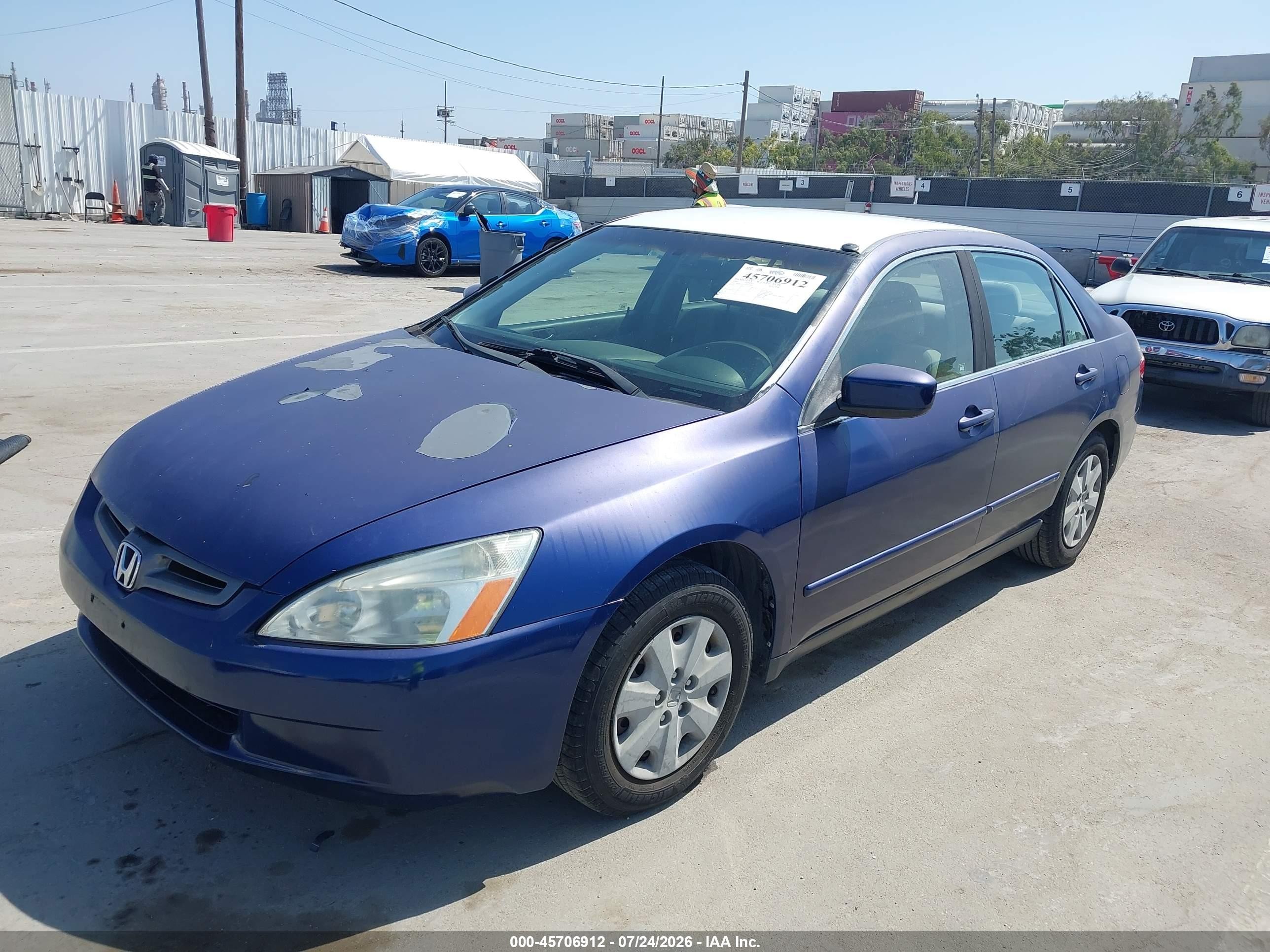 2004 Honda Accord 2.4 Lx Blue vin: JHMCM56344C033845