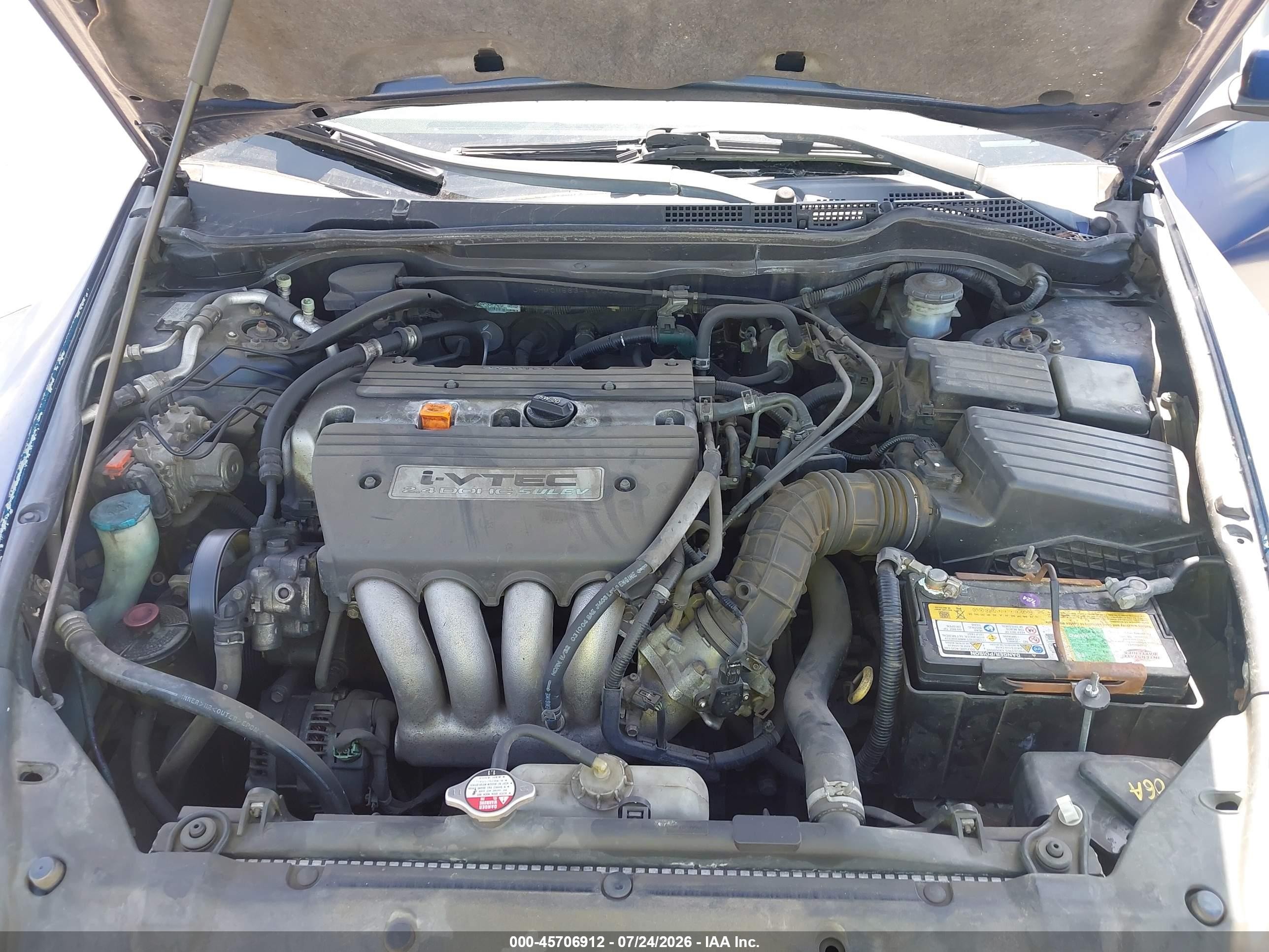 2004 Honda Accord 2.4 Lx Blue vin: JHMCM56344C033845