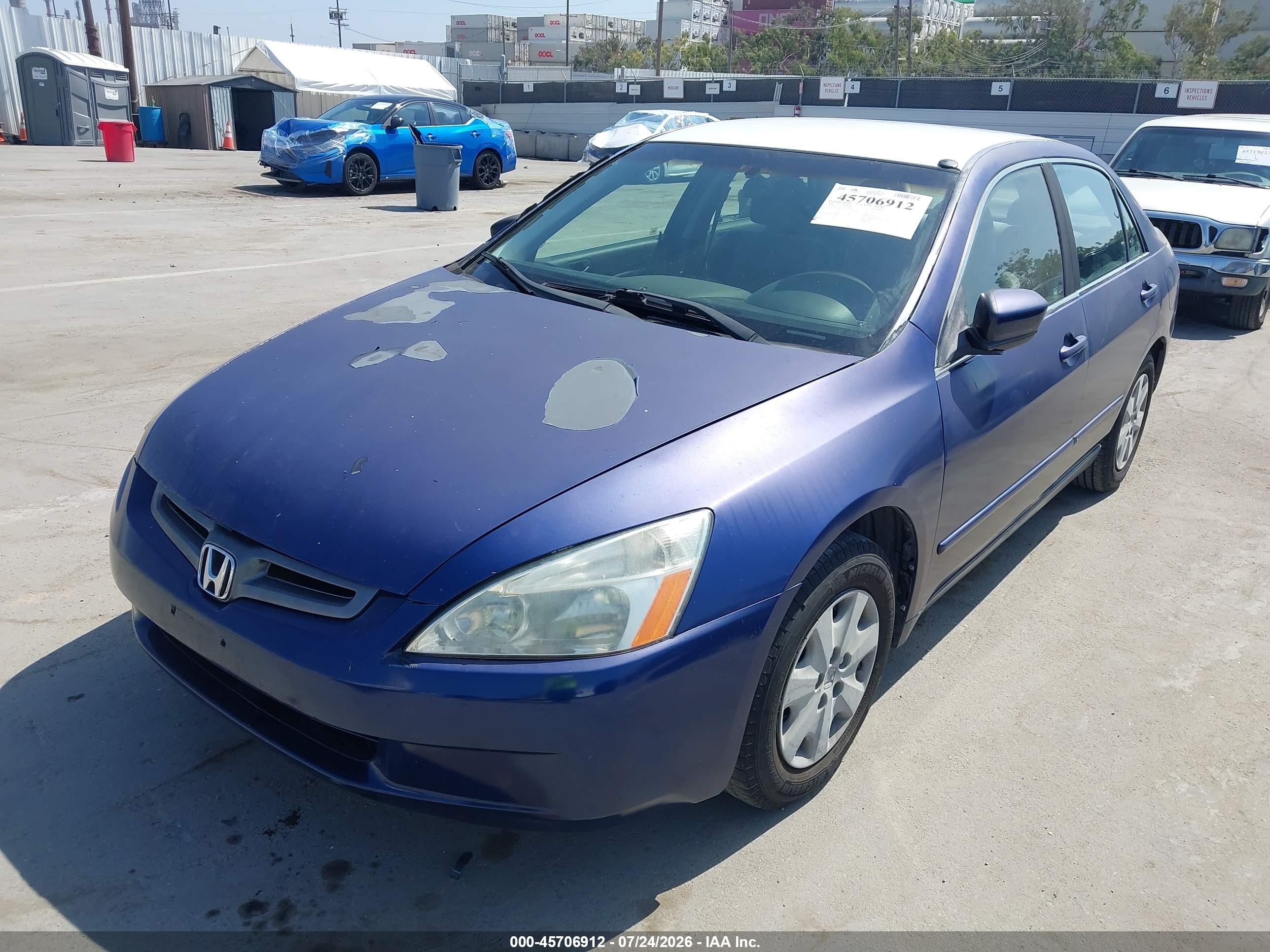 2004 Honda Accord 2.4 Lx Blue vin: JHMCM56344C033845