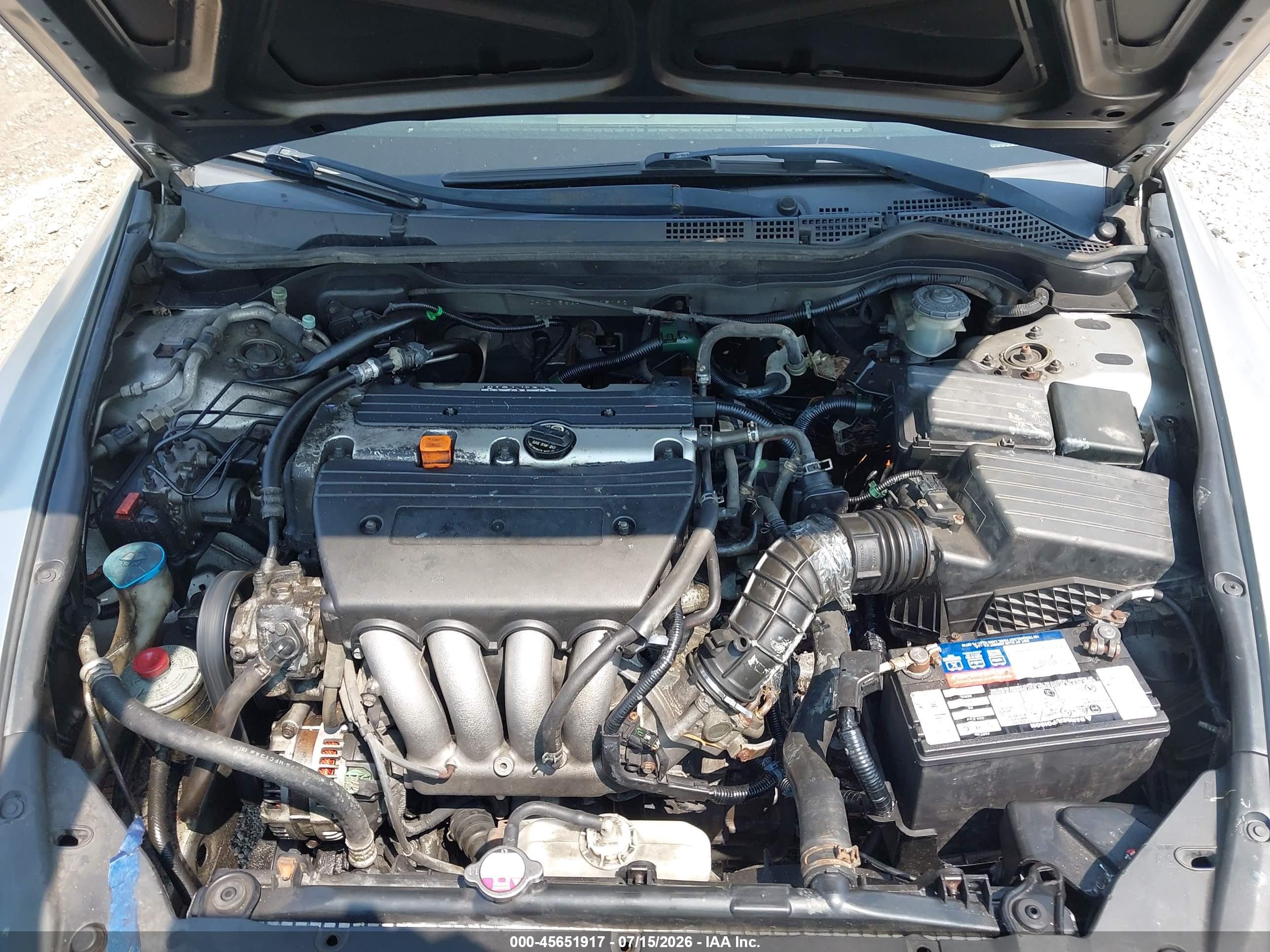 2007 Honda Accord 2.4 Se Silver vin: JHMCM56347C005192