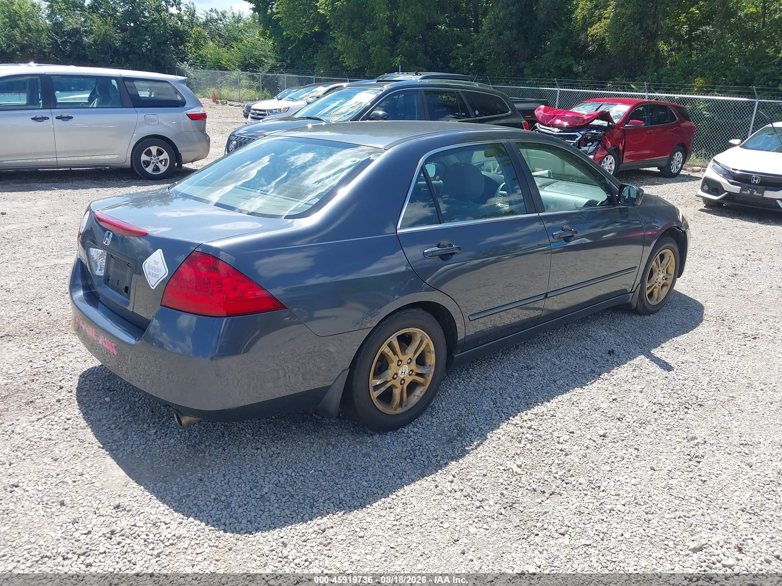 2007 Honda Accord 2.4 Se Gray vin: JHMCM56347C007881