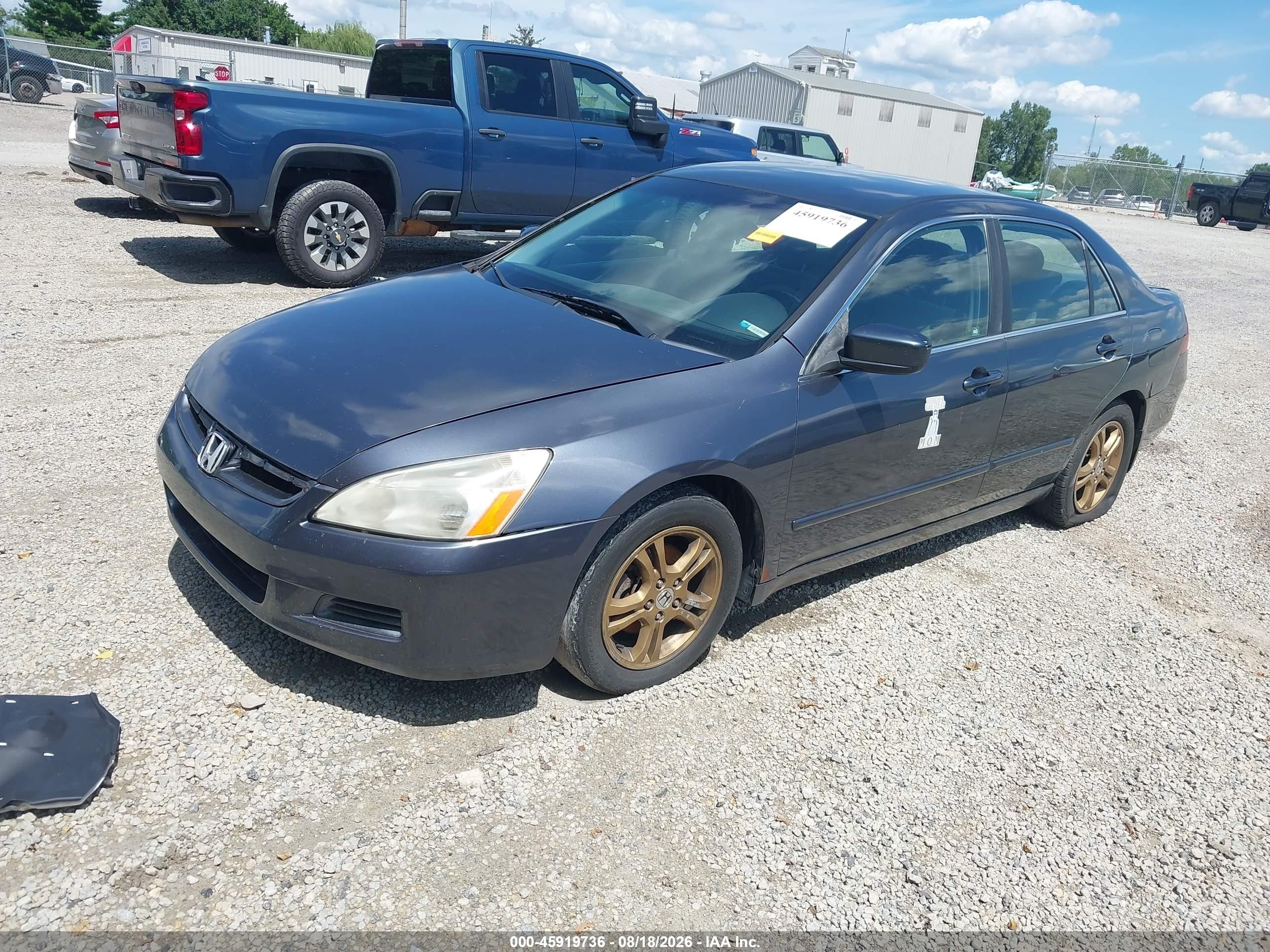 2007 Honda Accord 2.4 Se Gray vin: JHMCM56347C007881