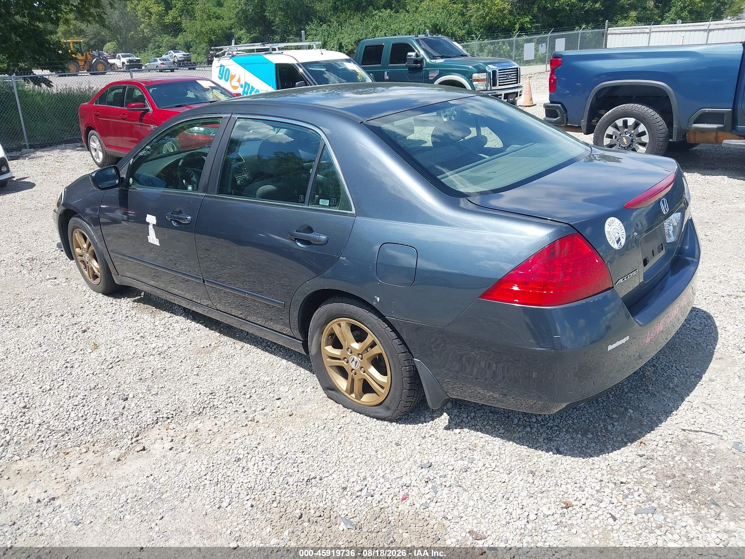 2007 Honda Accord 2.4 Se Gray vin: JHMCM56347C007881