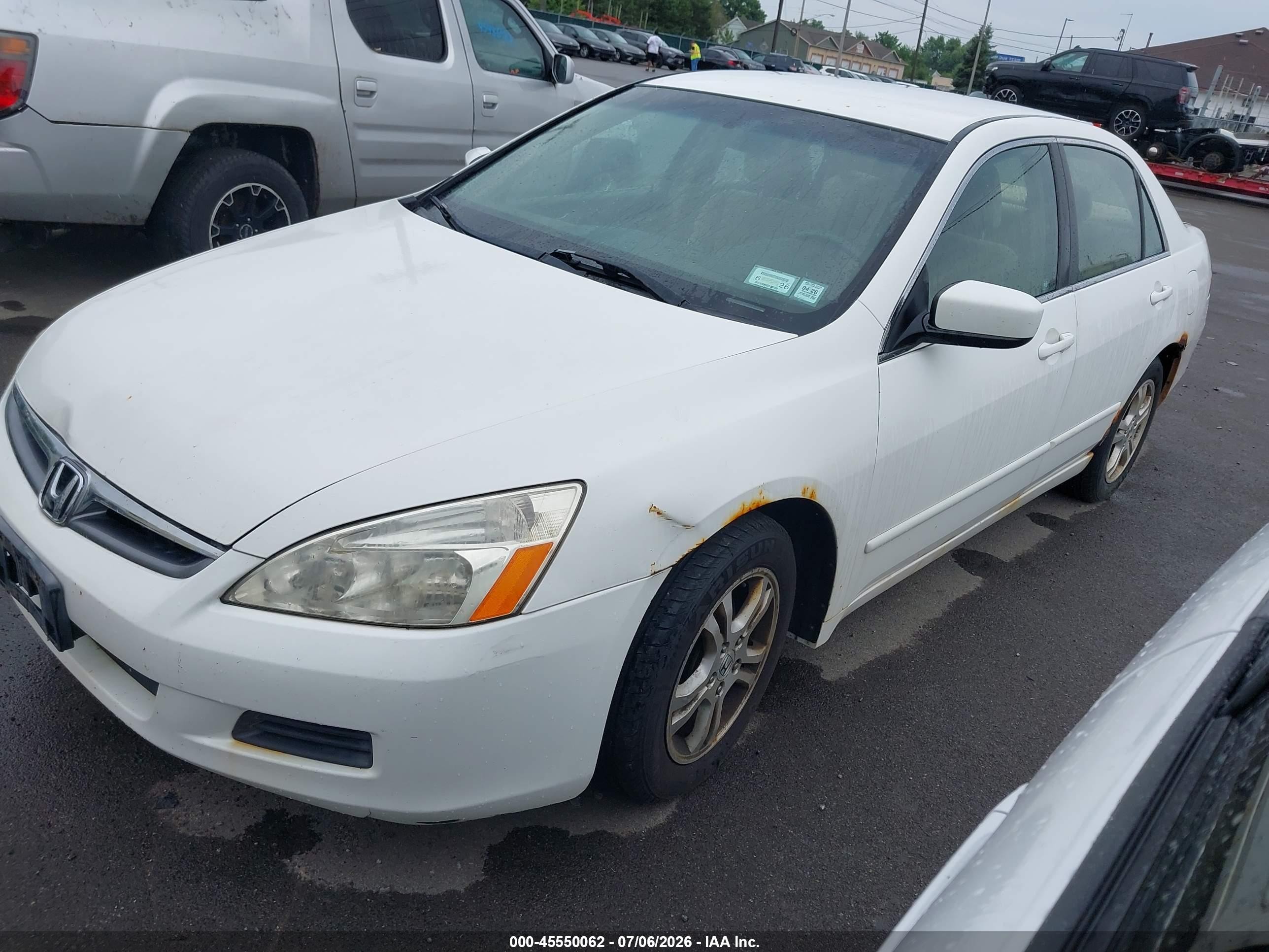 2007 Honda Accord 2.4 Se Белый vin: JHMCM56347C012322