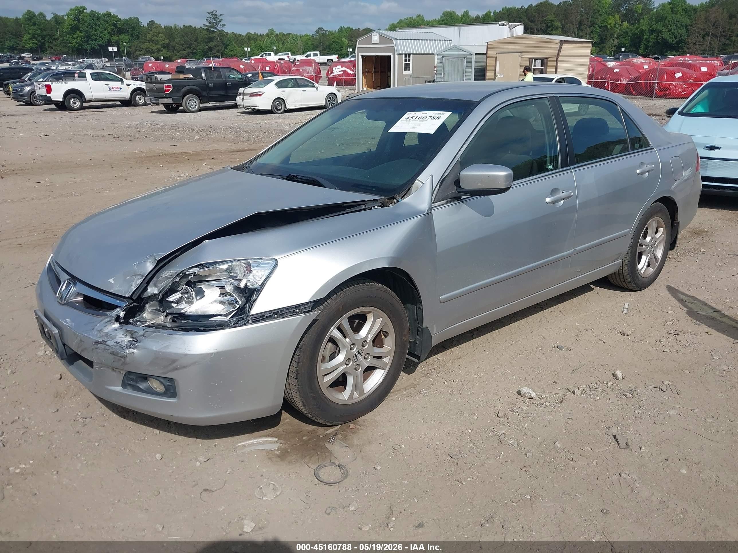 2007 Honda Accord 2.4 Se Silver vin: JHMCM56357C008182