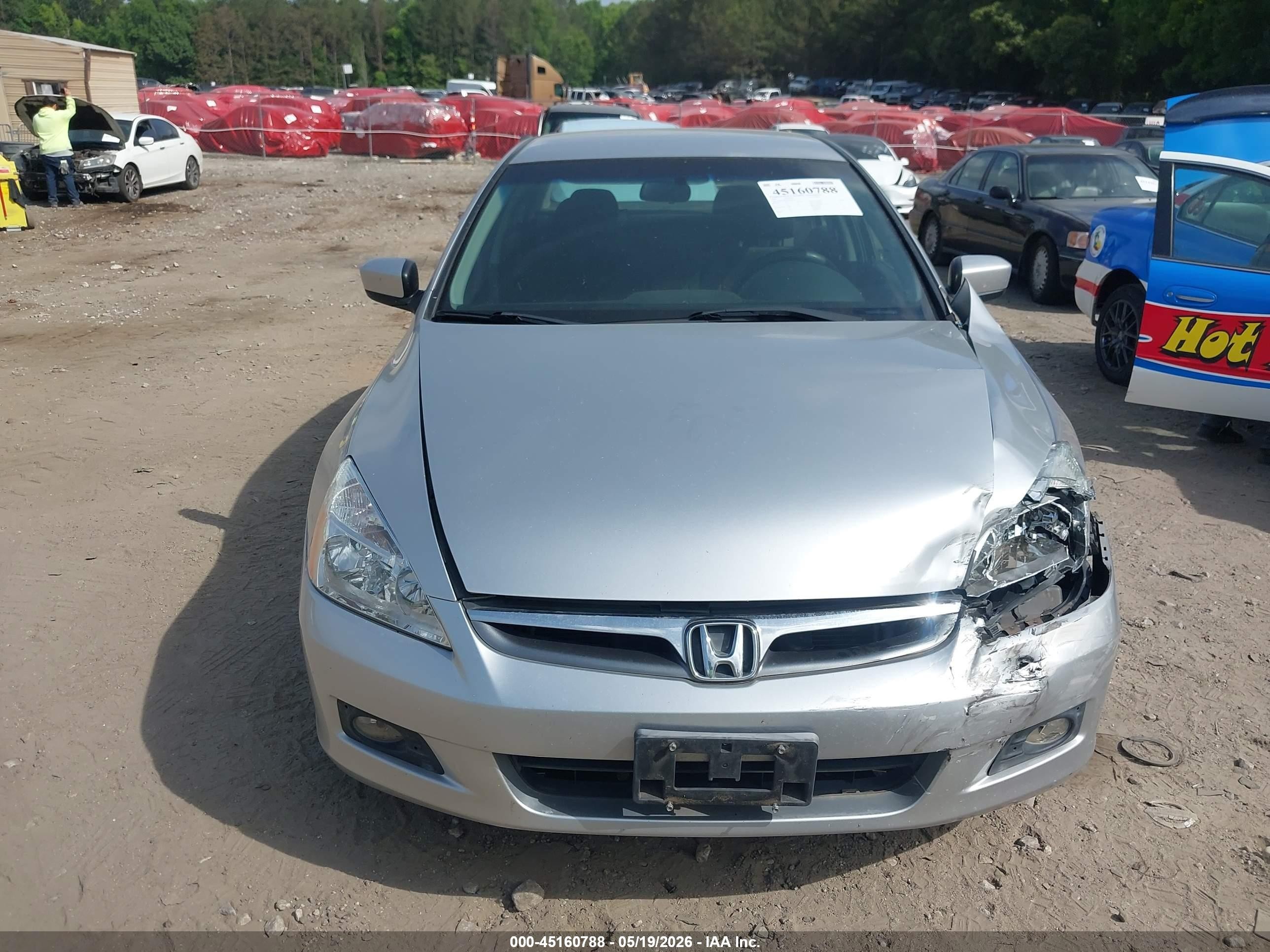 2007 Honda Accord 2.4 Se Silver vin: JHMCM56357C008182