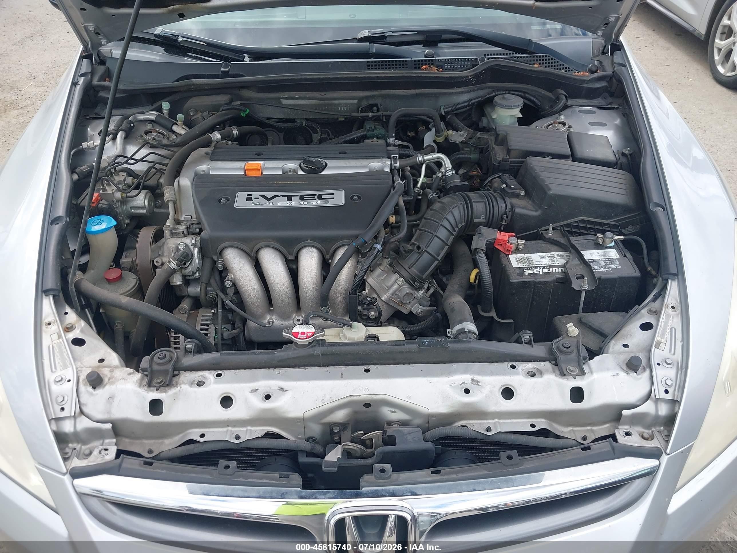 2007 Honda Accord 2.4 Se Silver vin: JHMCM56357C013656