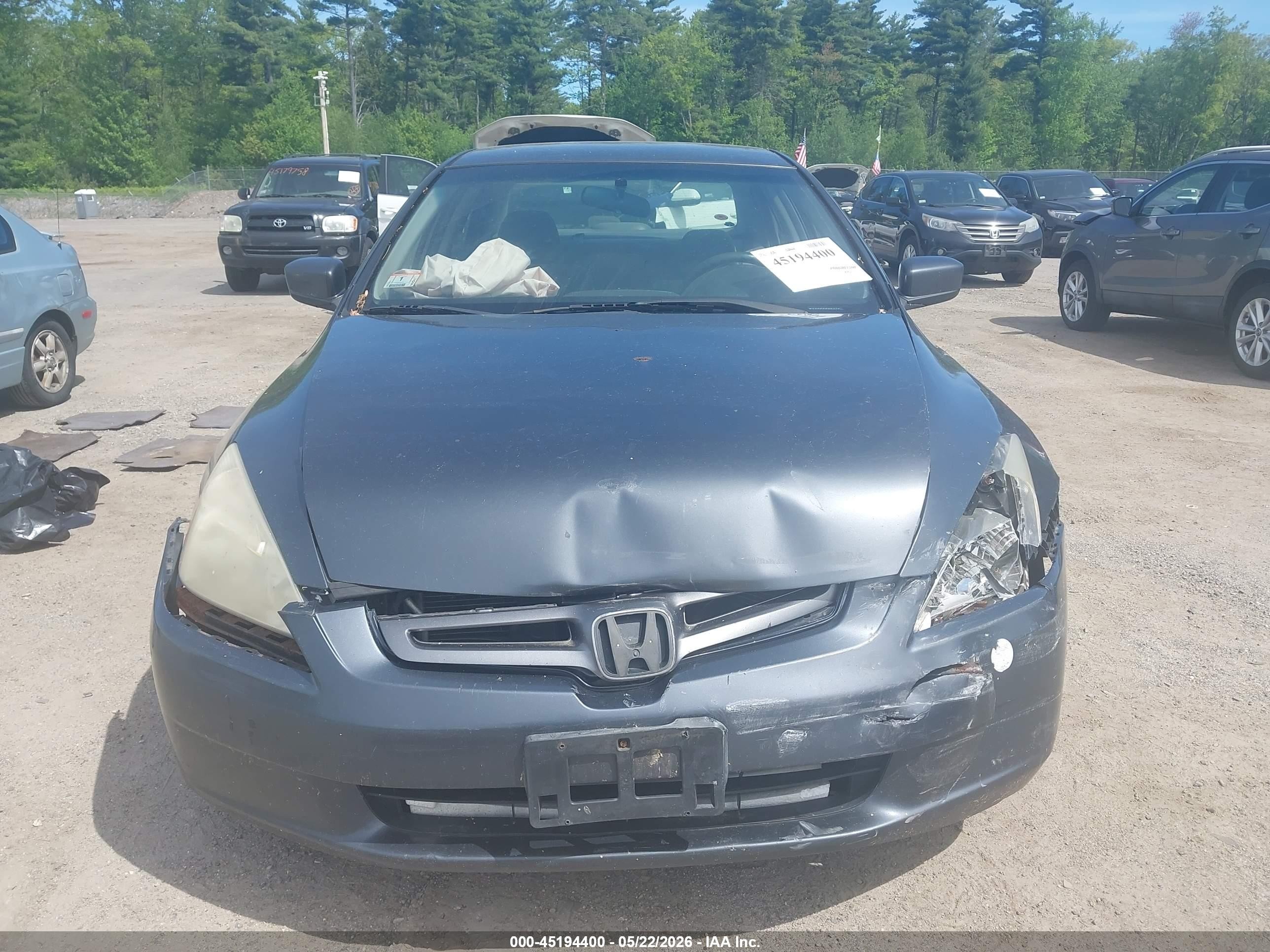 2003 Honda Accord 2.4 Lx Gray vin: JHMCM56363C046983