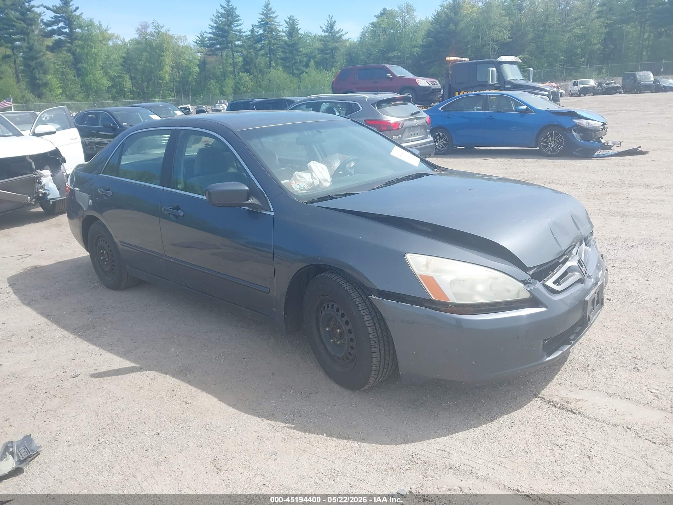 2003 Honda Accord 2.4 Lx Gray vin: JHMCM56363C046983