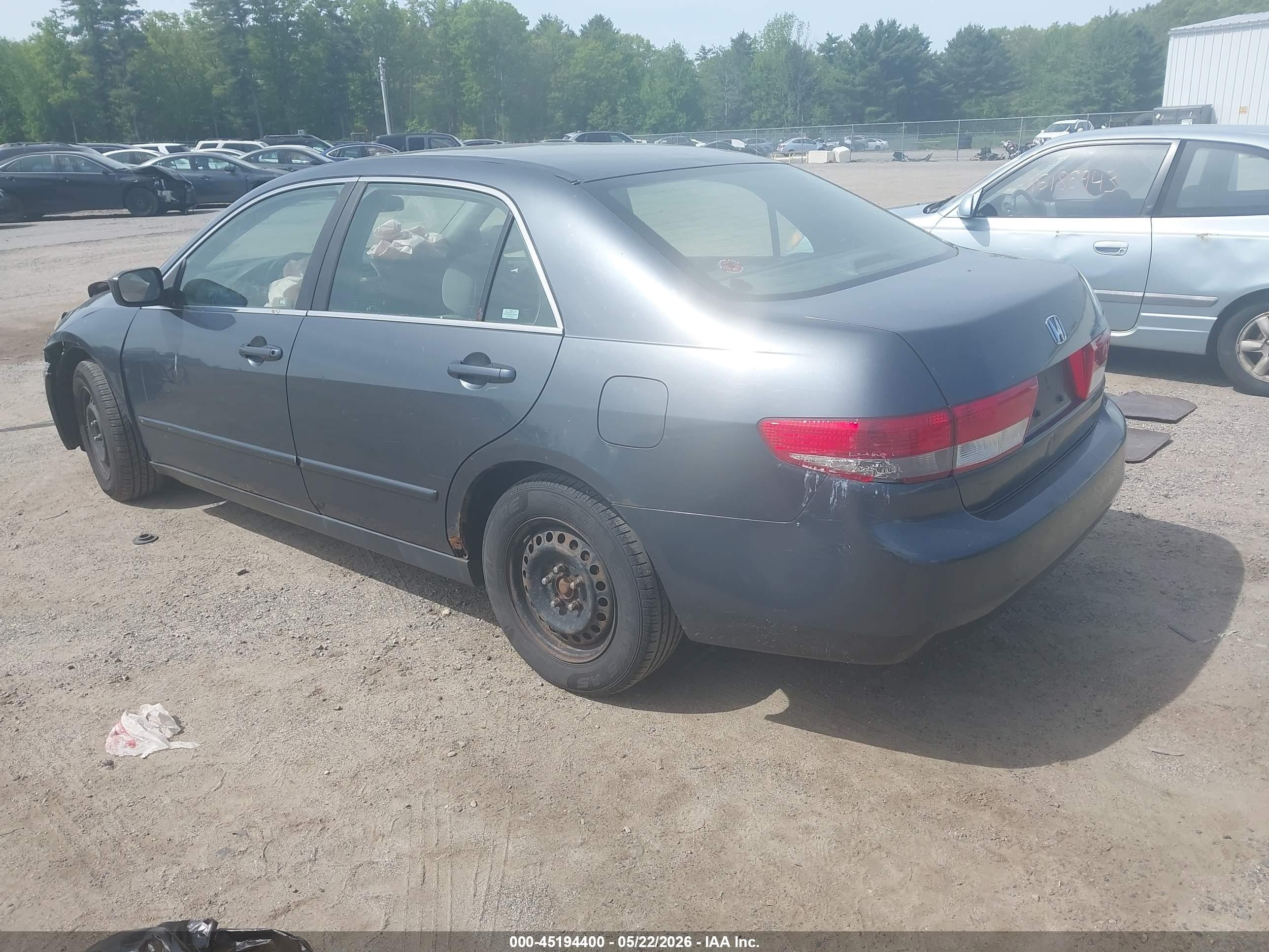 2003 Honda Accord 2.4 Lx Gray vin: JHMCM56363C046983