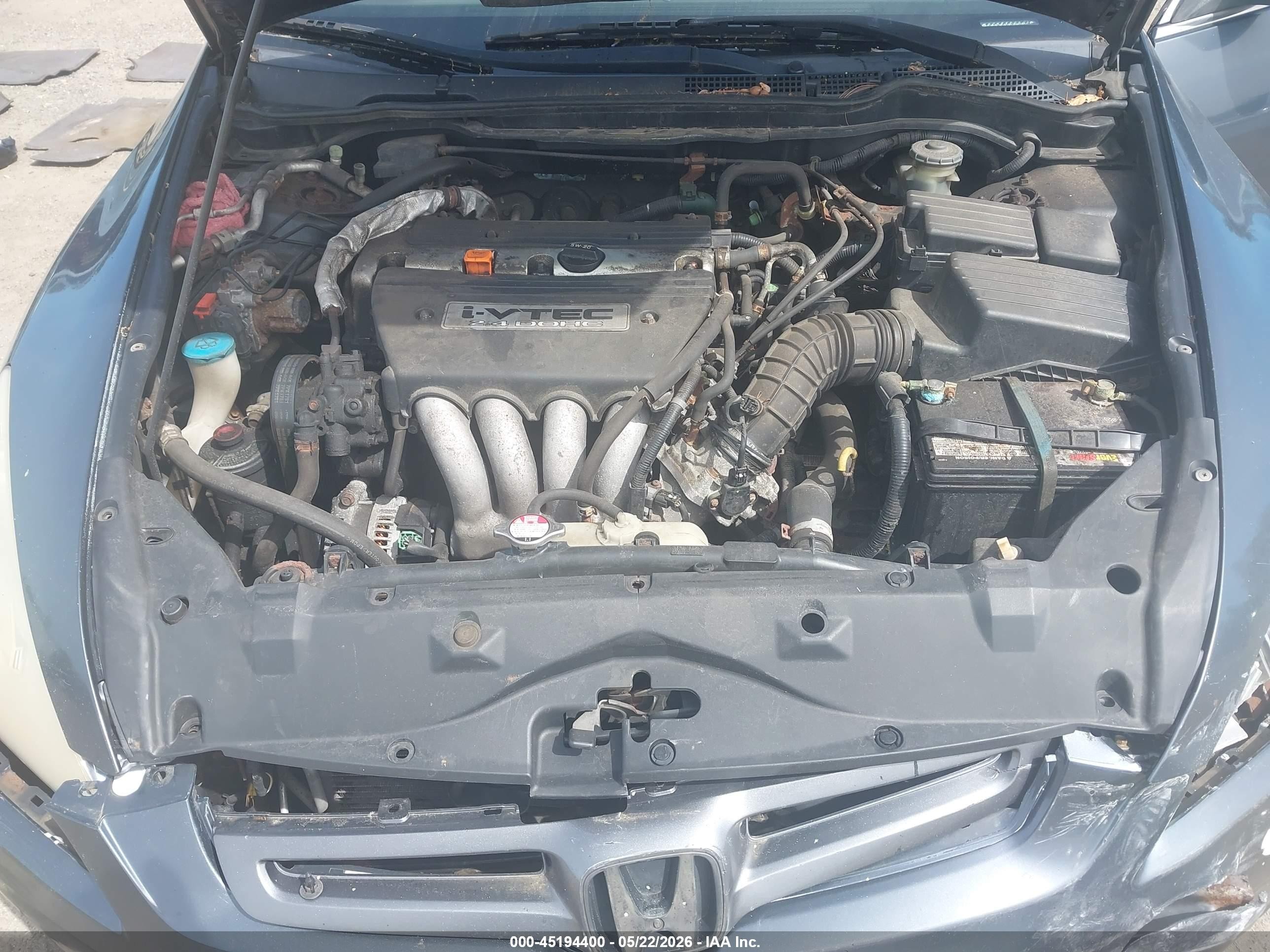 2003 Honda Accord 2.4 Lx Gray vin: JHMCM56363C046983