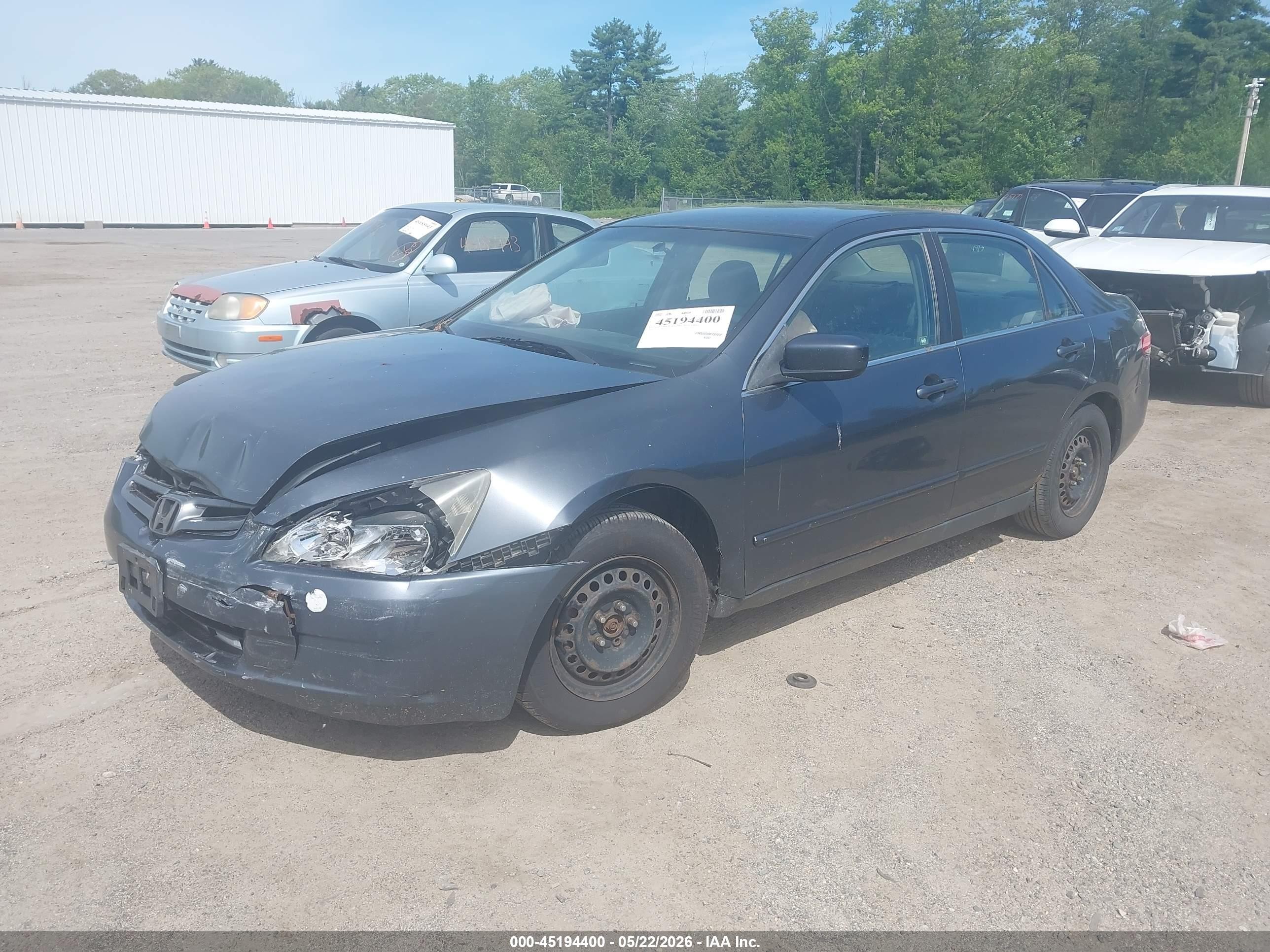 2003 Honda Accord 2.4 Lx Gray vin: JHMCM56363C046983