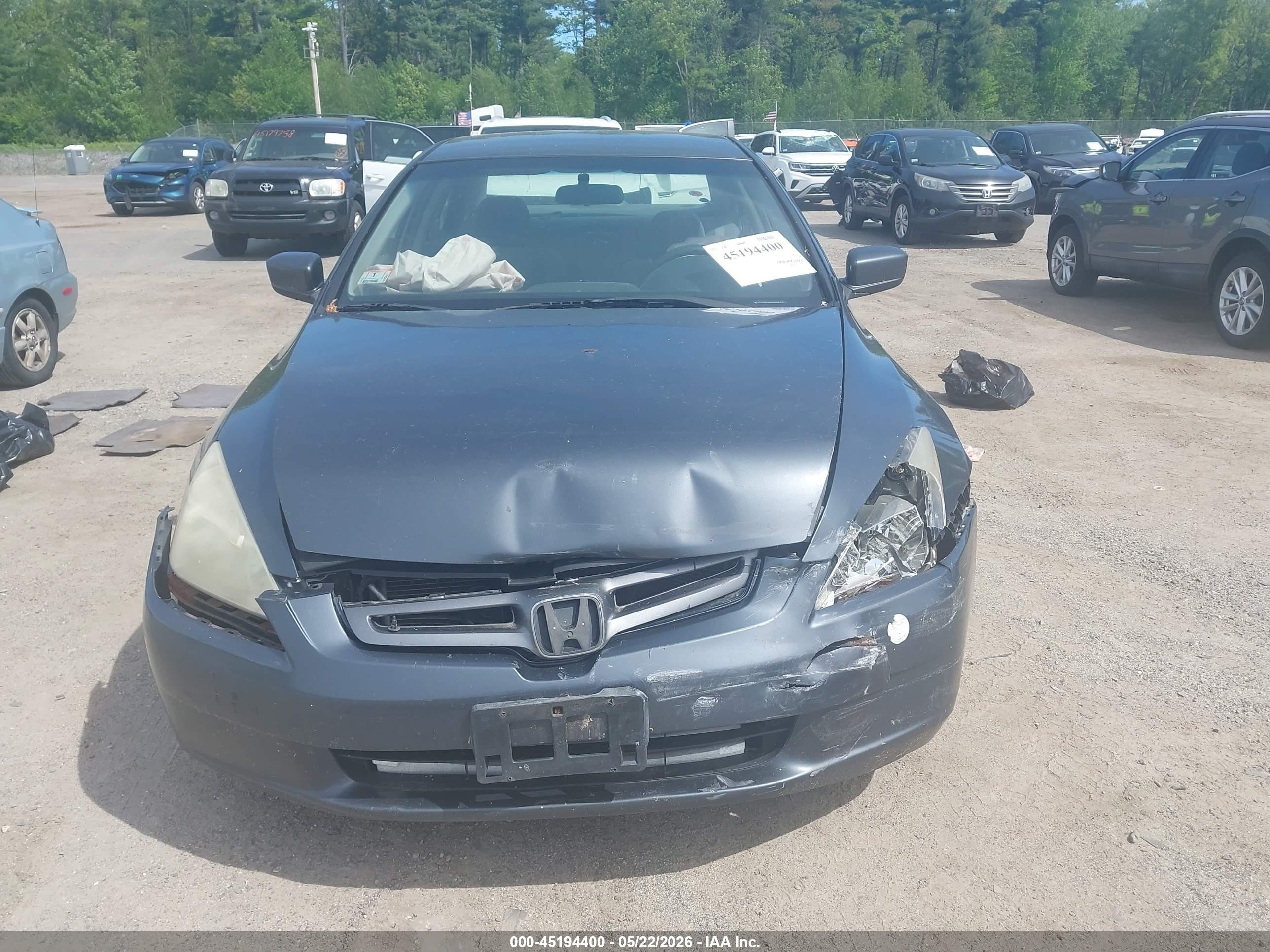 2003 Honda Accord 2.4 Lx Gray vin: JHMCM56363C046983