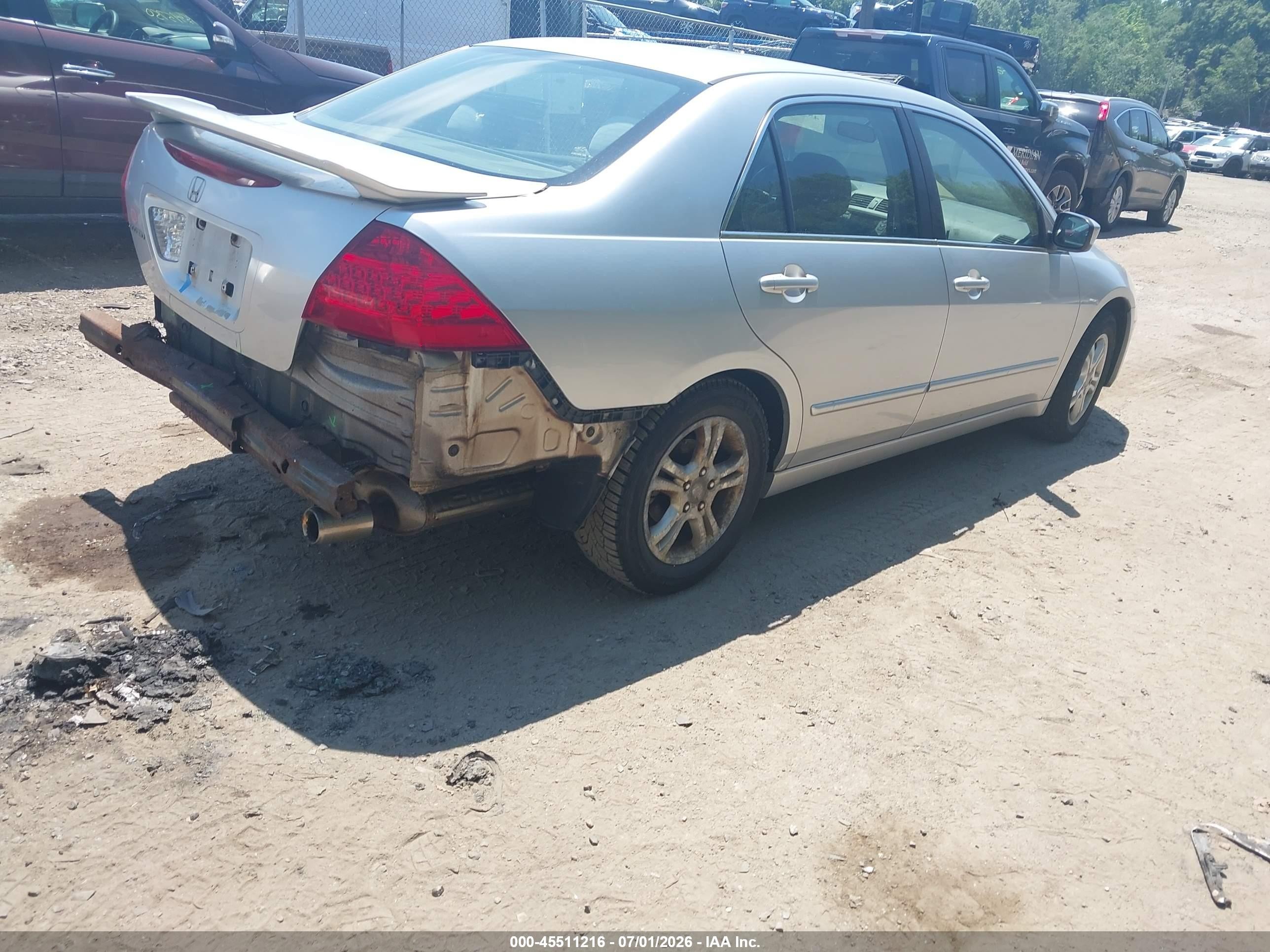 2007 Honda Accord 2.4 Se Silver vin: JHMCM56367C012810