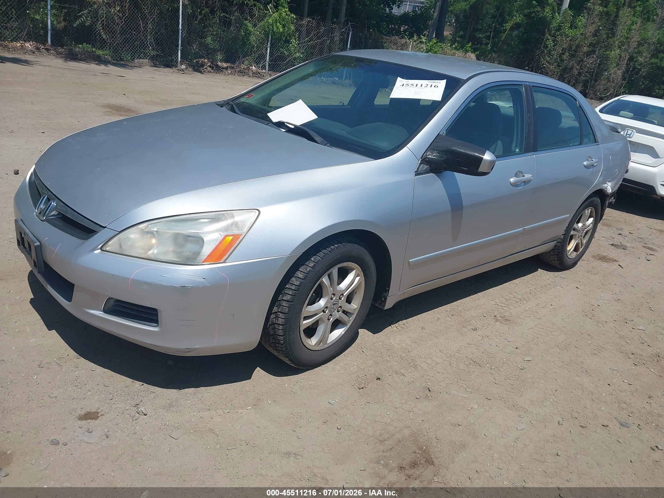 2007 Honda Accord 2.4 Se Silver vin: JHMCM56367C012810