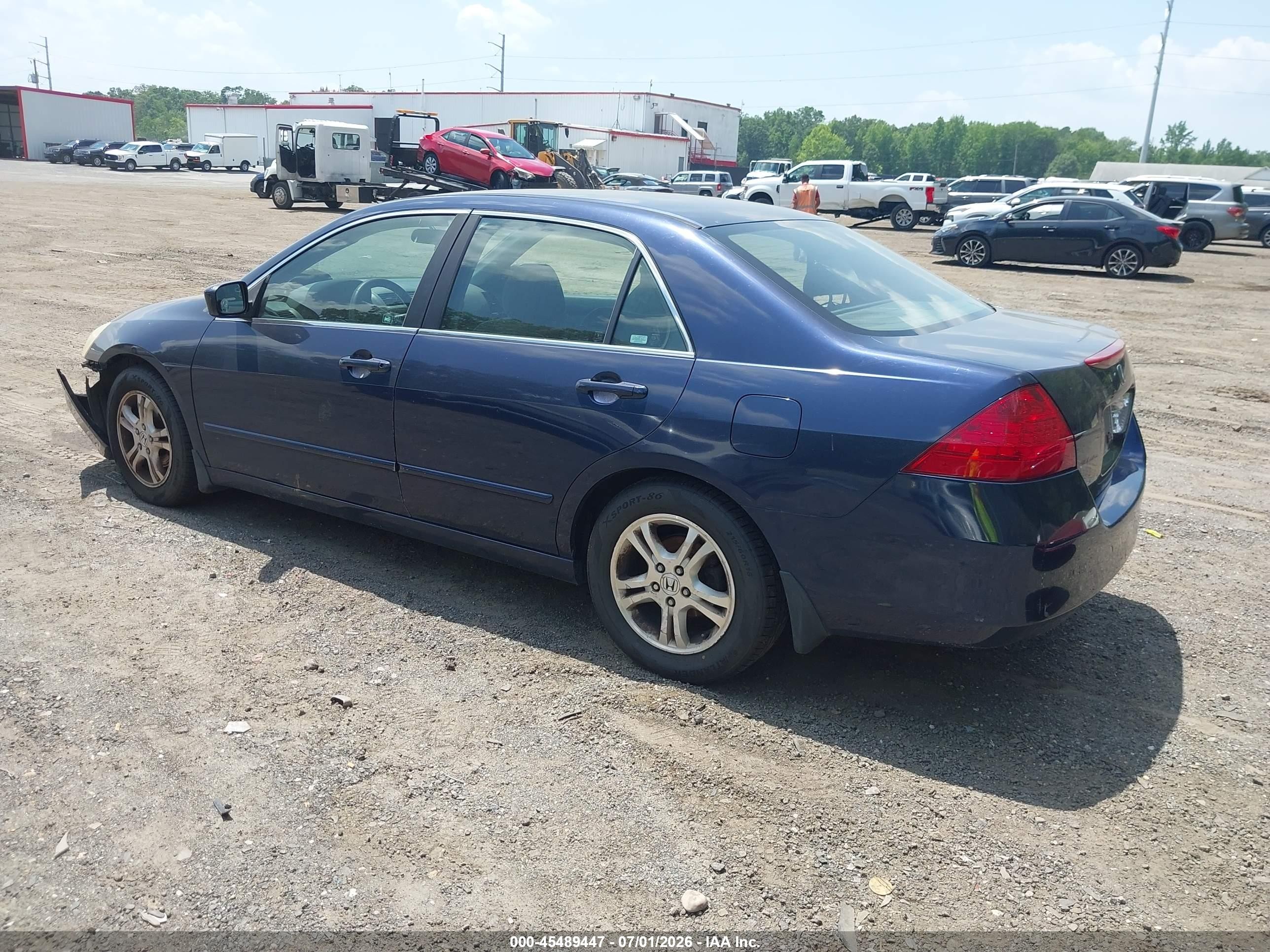2007 Honda Accord 2.4 Se Blue vin: JHMCM56367C014718