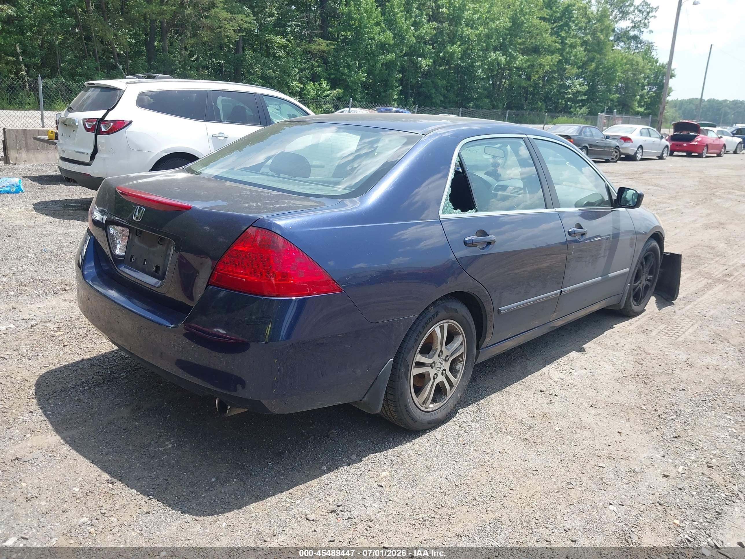 2007 Honda Accord 2.4 Se Blue vin: JHMCM56367C014718