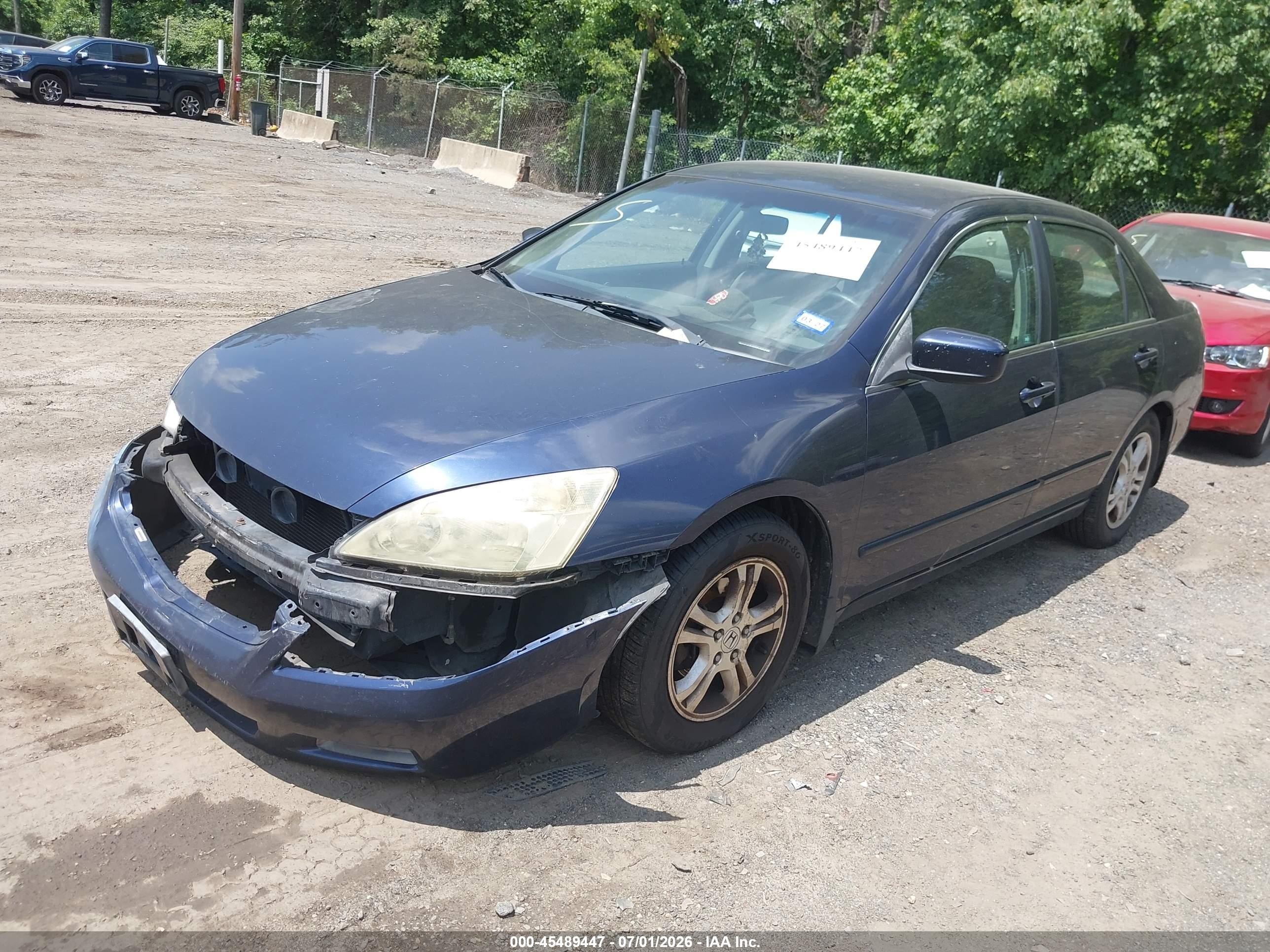 2007 Honda Accord 2.4 Se Blue vin: JHMCM56367C014718