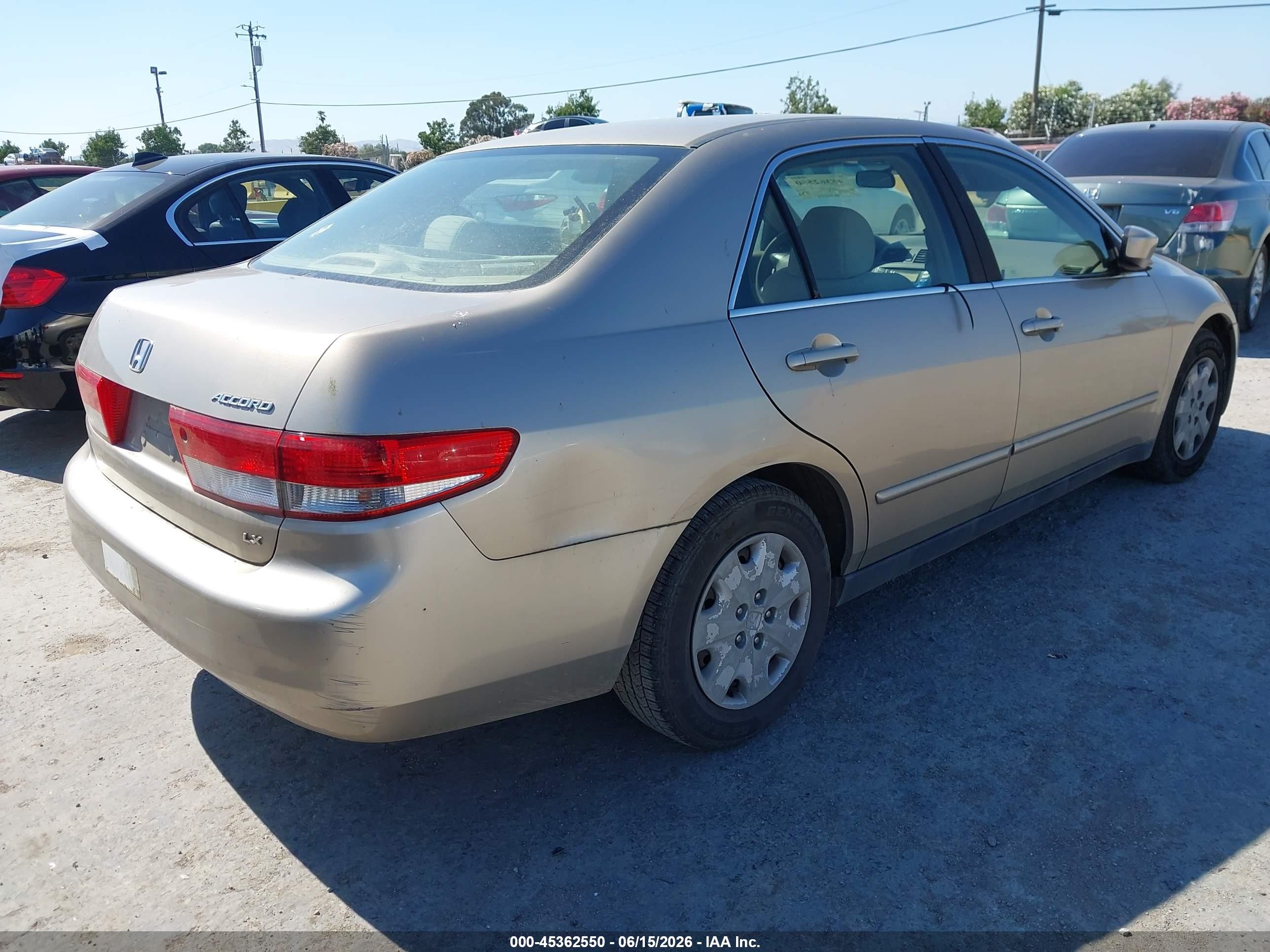 2003 Honda Accord 2.4 Lx Gold vin: JHMCM56373C019727