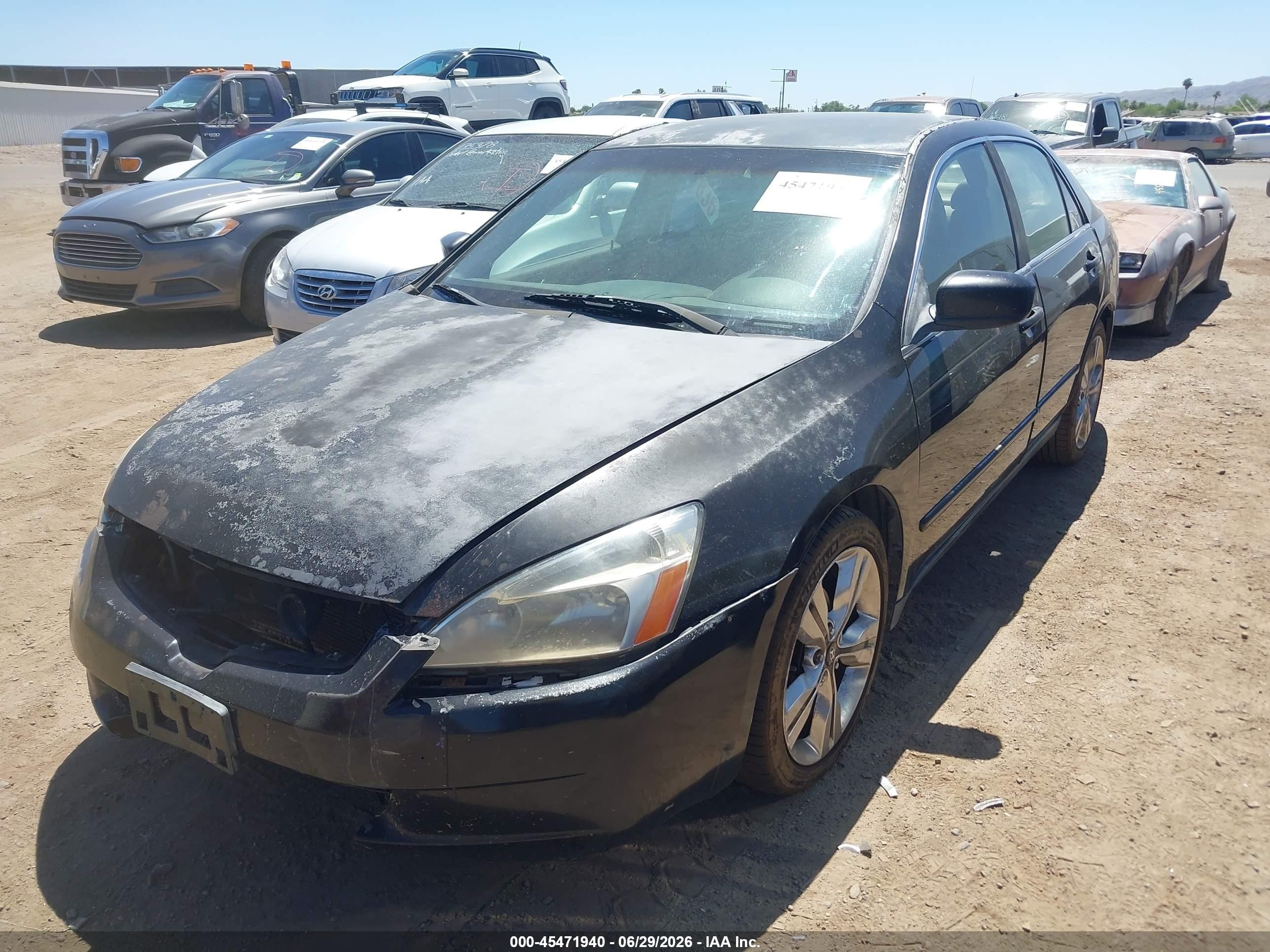 2003 Honda Accord Sdn Lx Black vin: JHMCM56373C060245
