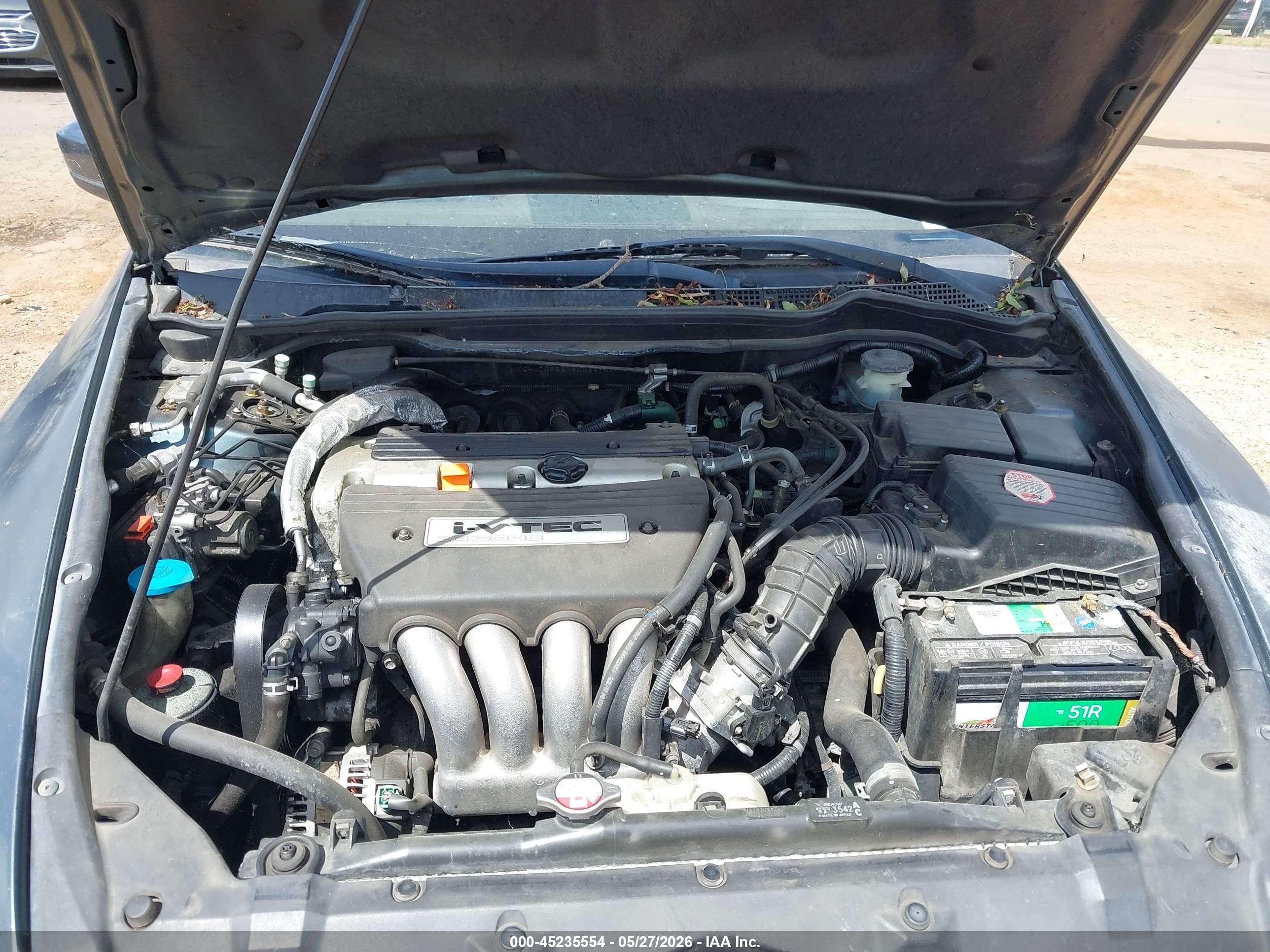 2004 Honda Accord 2.4 Lx Gray vin: JHMCM56374C026128