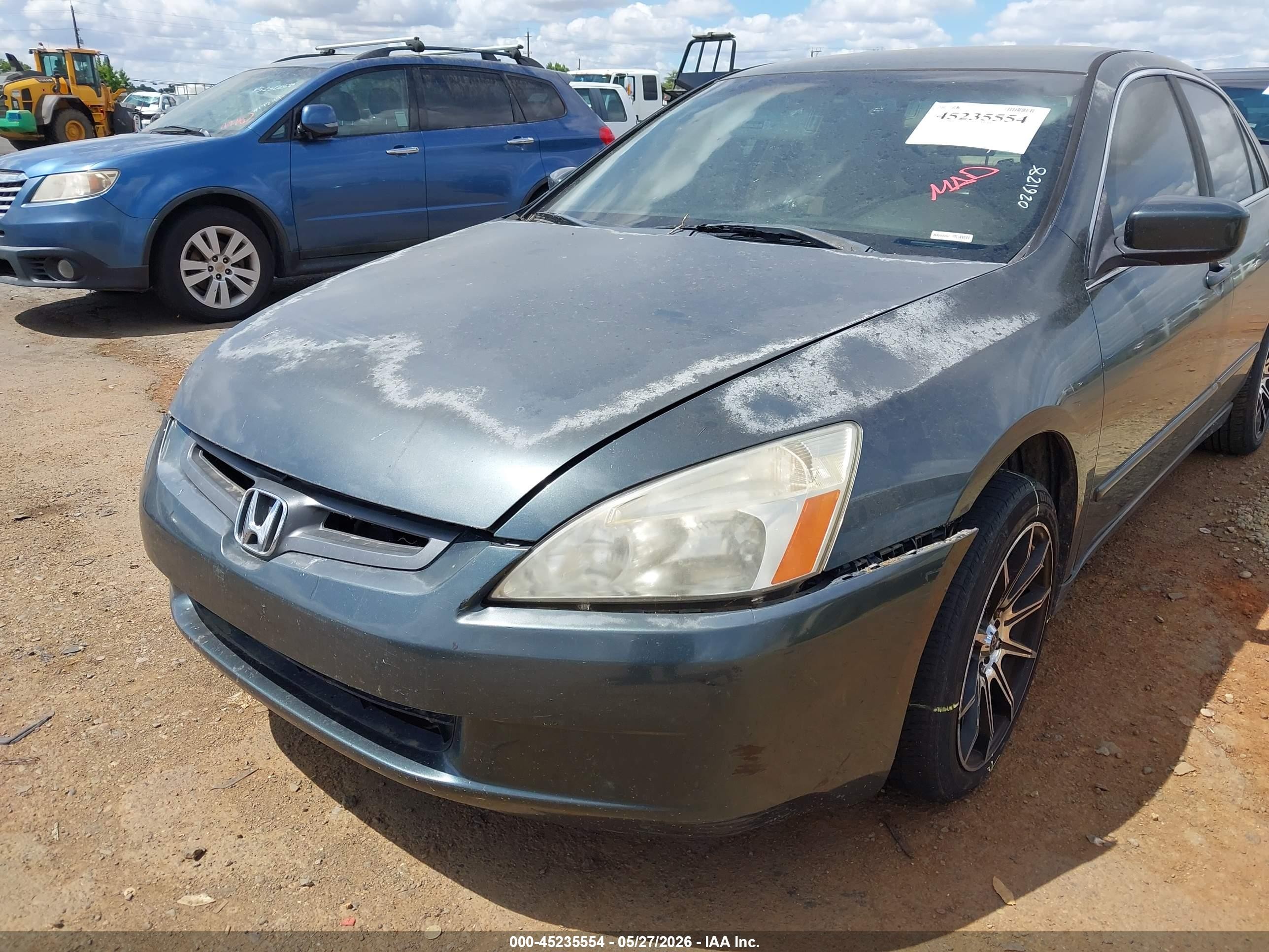 2004 Honda Accord 2.4 Lx Gray vin: JHMCM56374C026128