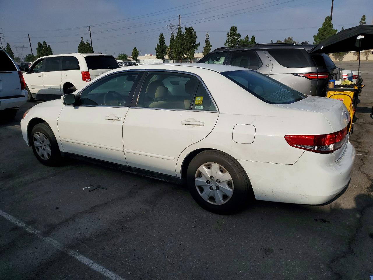 2004 Honda Accord Lx White vin: JHMCM56374C036383