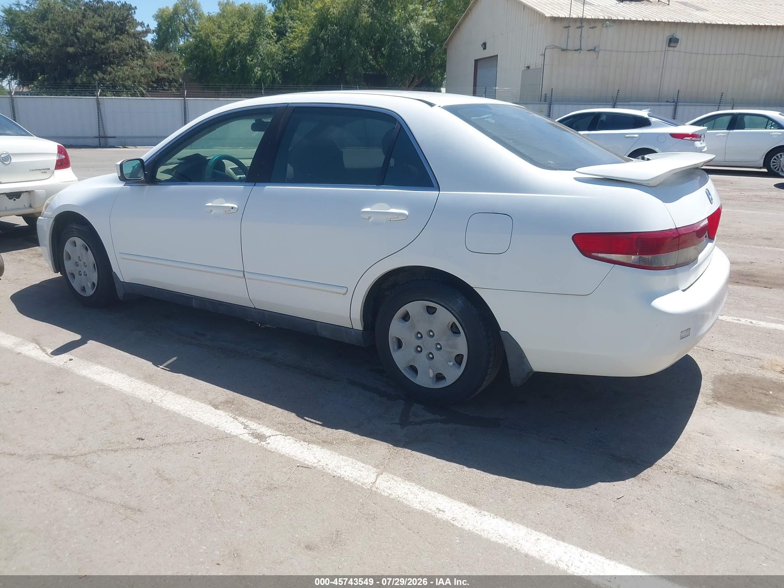 2003 Honda Accord 2.4 Lx White vin: JHMCM56383C023902