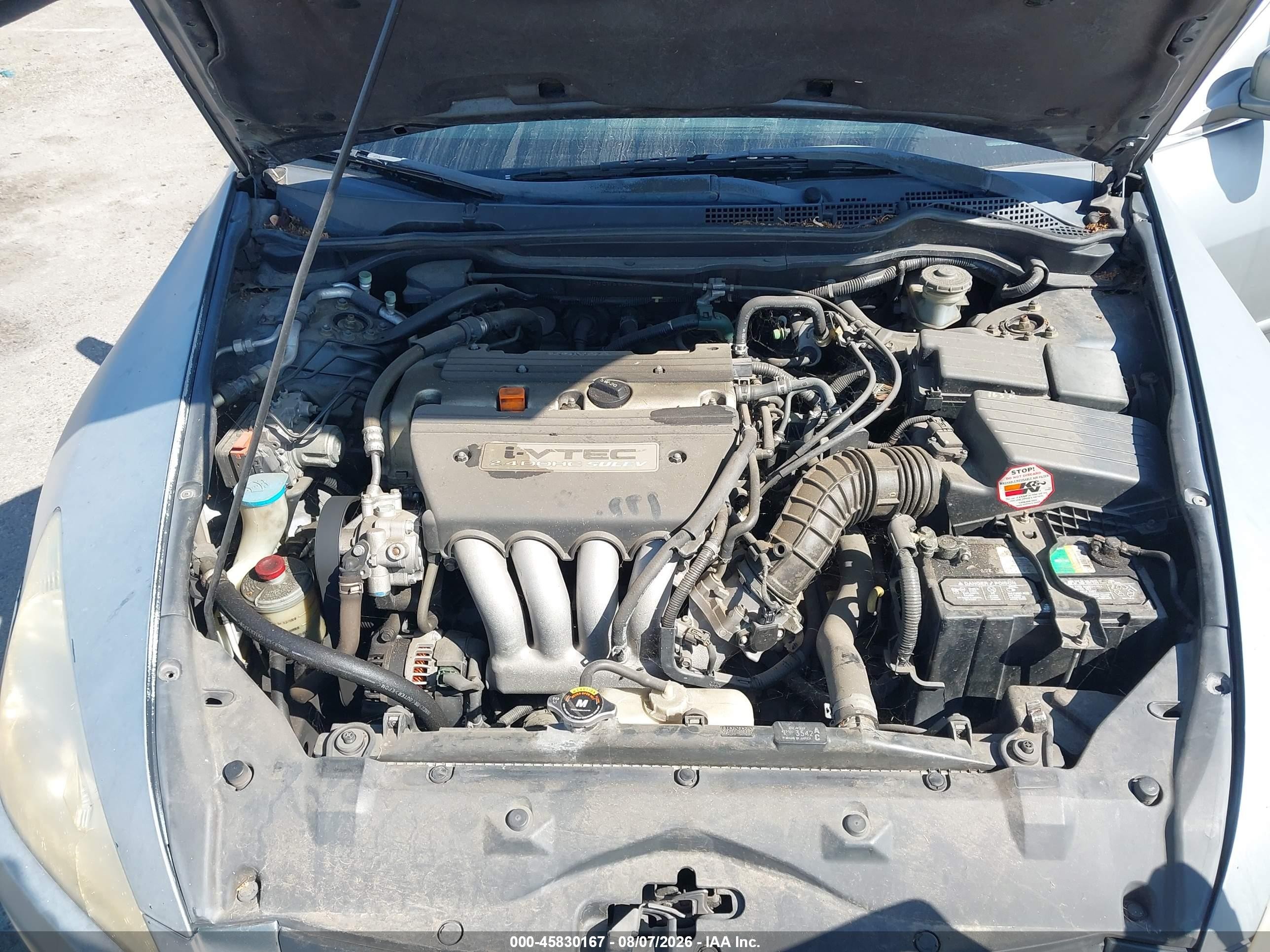 2004 Honda Accord 2.4 Lx Silver vin: JHMCM56384C029913