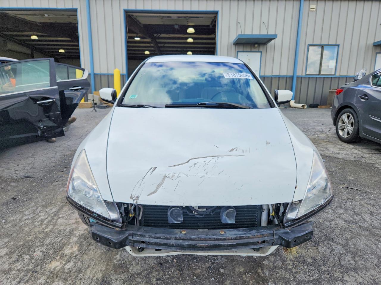 2004 Honda Accord Lx White vin: JHMCM56384C036375