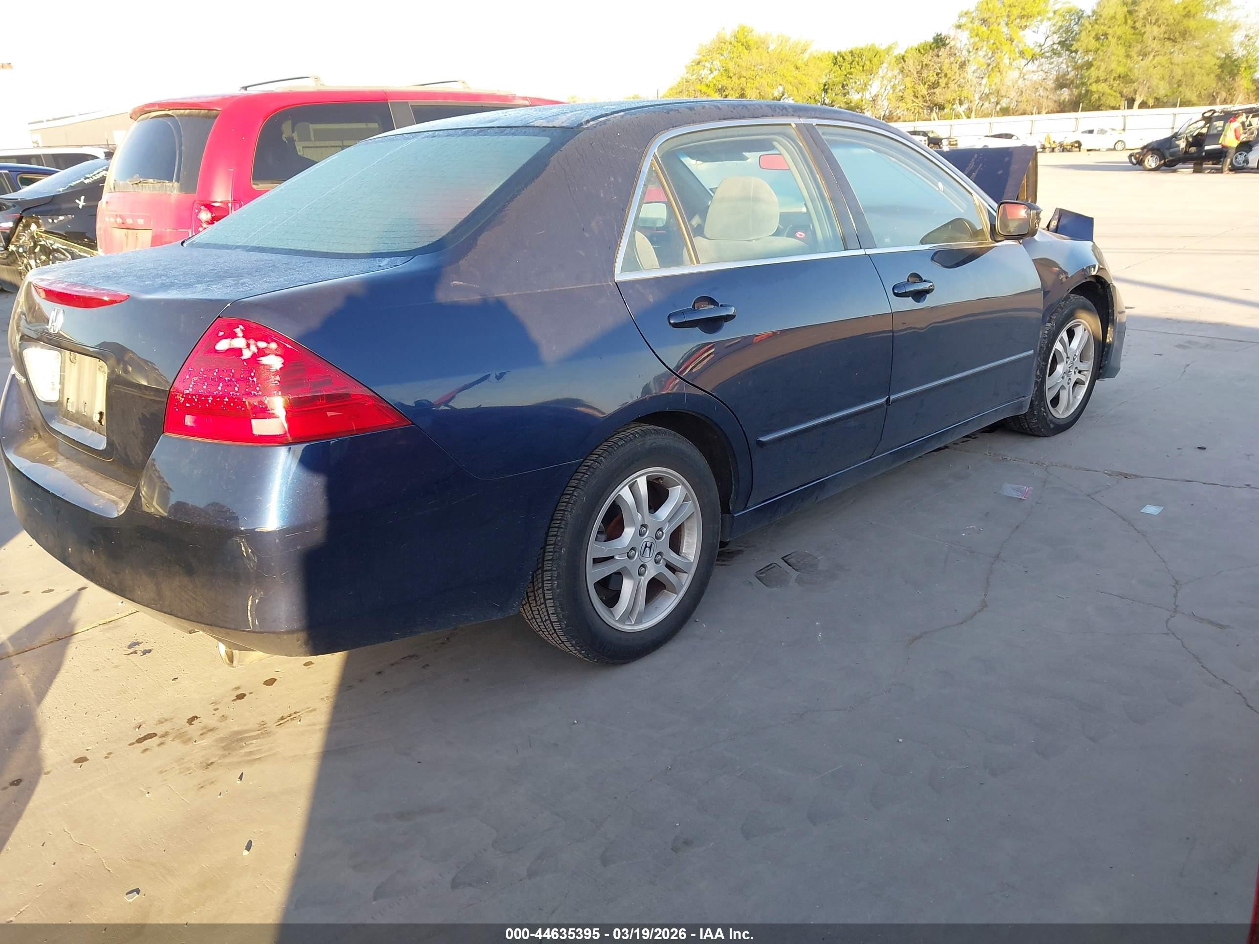 2007 Honda Accord 2.4 Se Dark Blue vin: JHMCM56387C007687