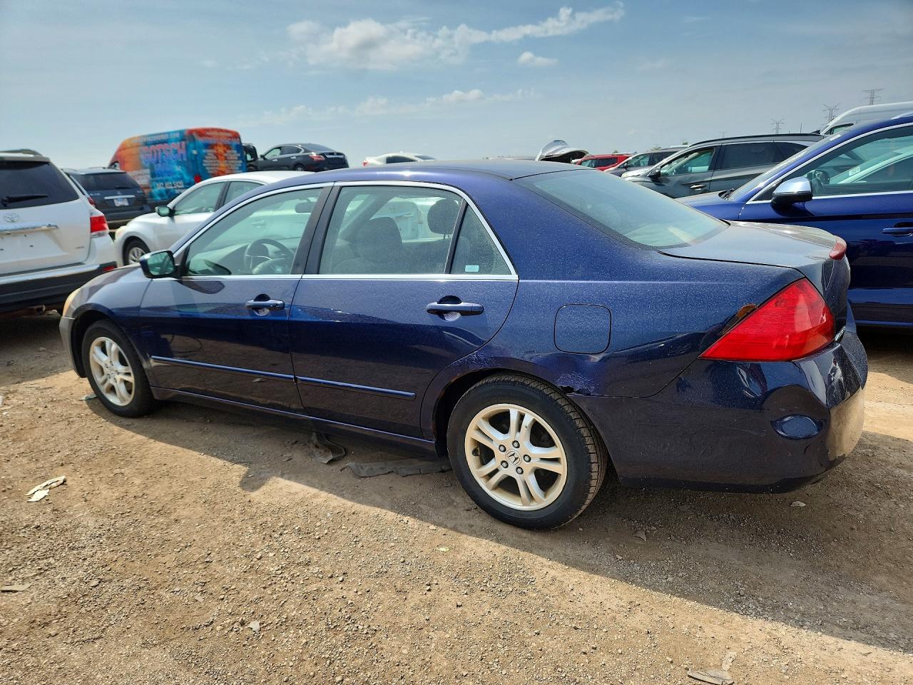2007 Honda Accord Se Blue vin: JHMCM56387C015451