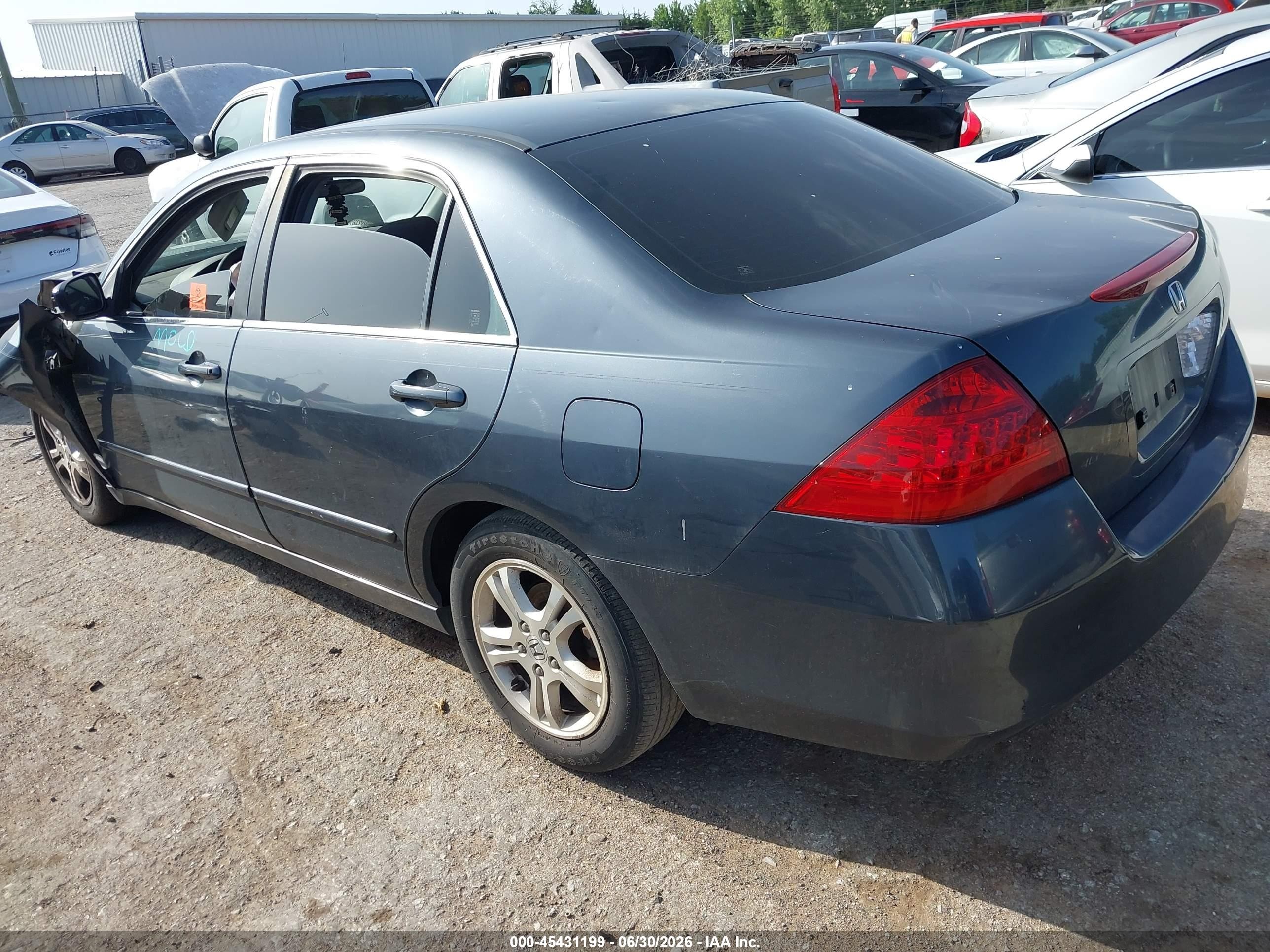 2007 Honda Accord 2.4 Se Gray vin: JHMCM56387C018365