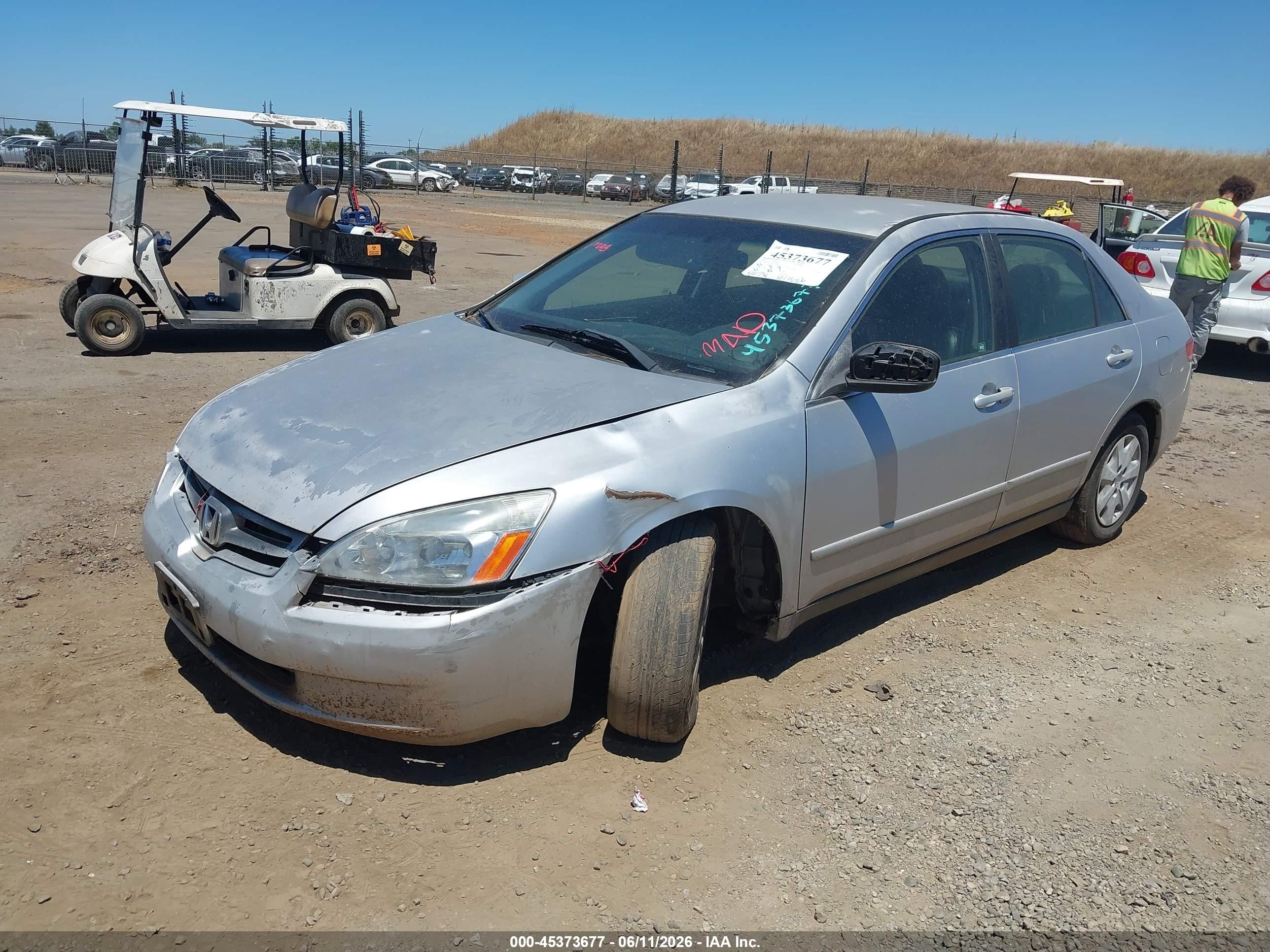 2004 Honda Accord 2.4 Lx Silver vin: JHMCM56394C012344