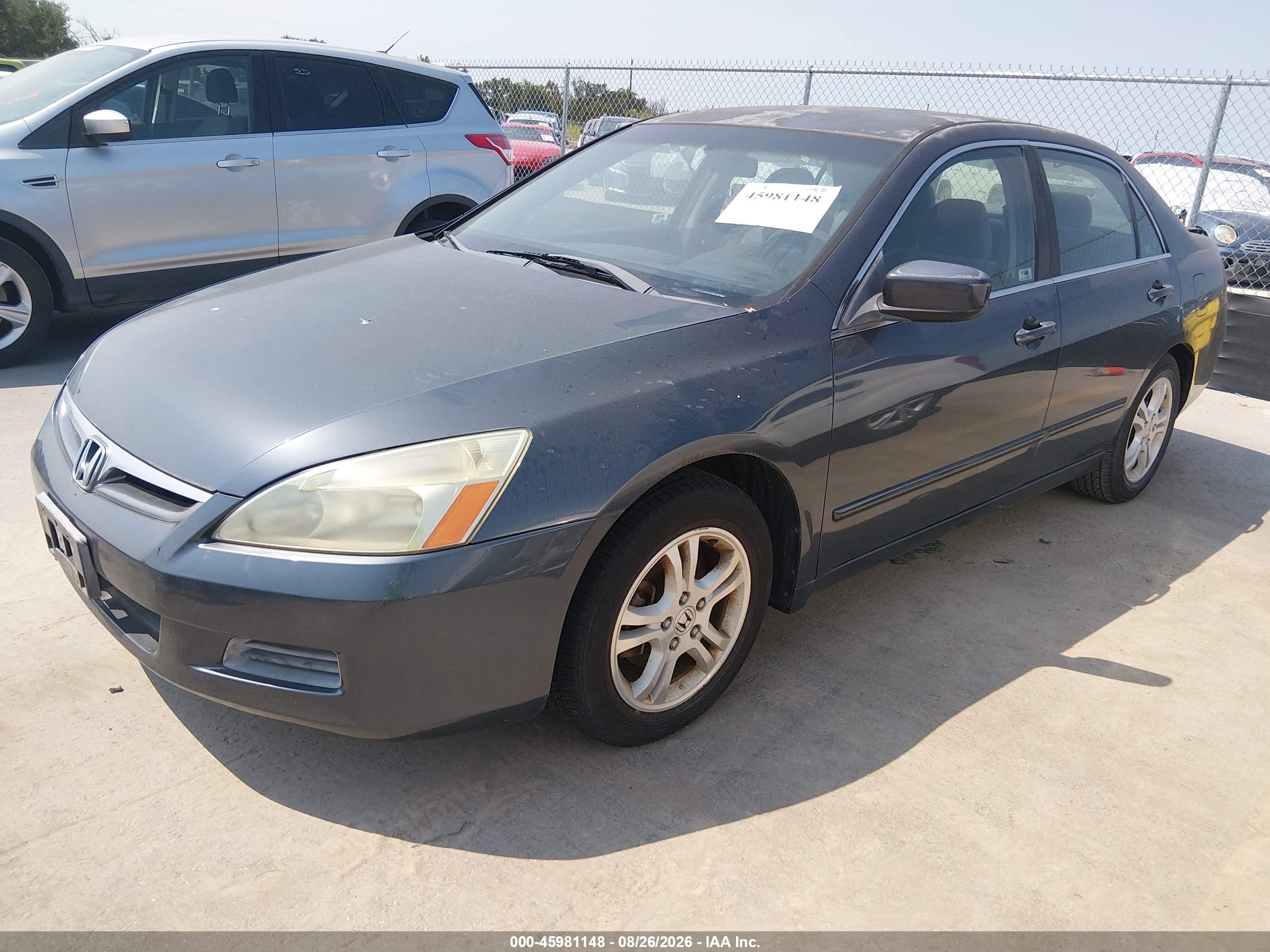 2007 Honda Accord 2.4 Se Gray vin: JHMCM56397C005981