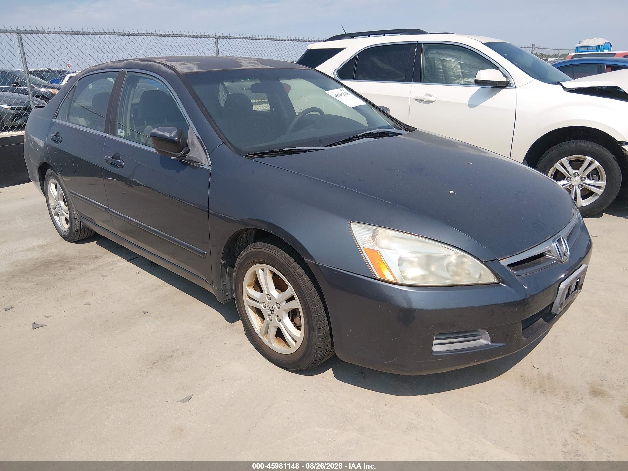 2007 Honda Accord 2.4 Se Gray vin: JHMCM56397C005981