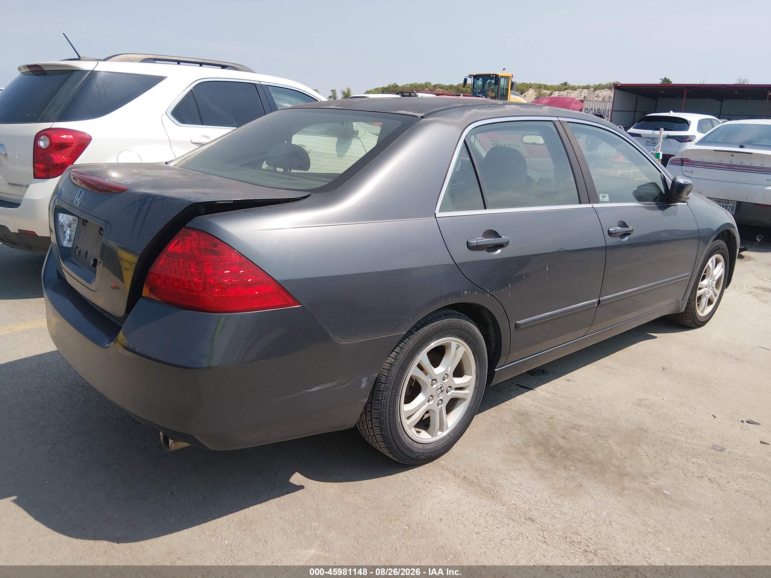 2007 Honda Accord 2.4 Se Gray vin: JHMCM56397C005981