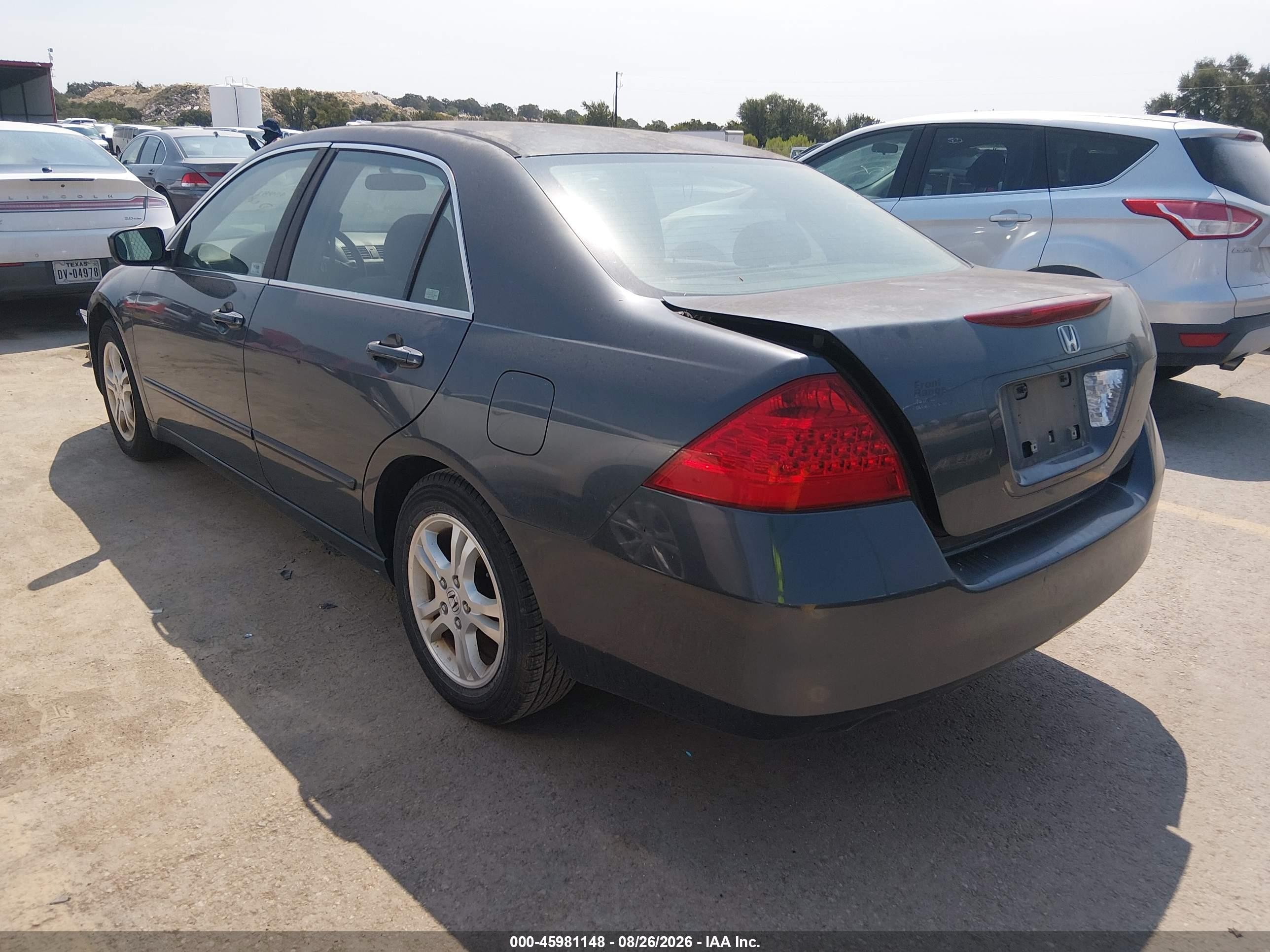 2007 Honda Accord 2.4 Se Gray vin: JHMCM56397C005981