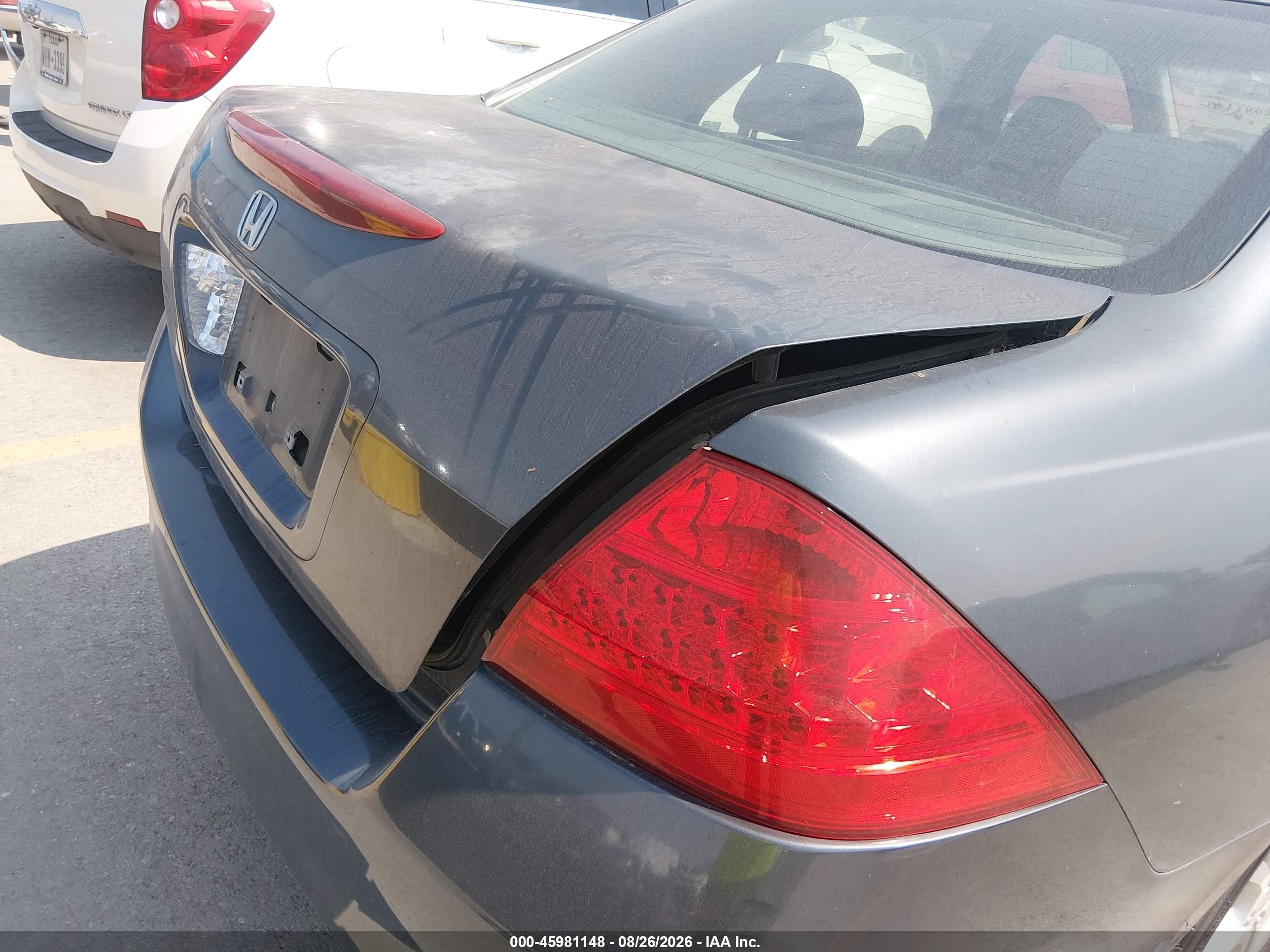 2007 Honda Accord 2.4 Se Gray vin: JHMCM56397C005981