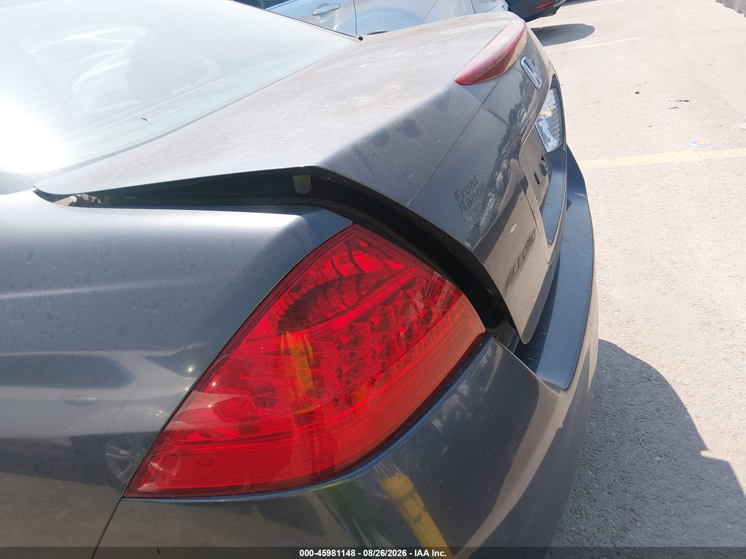 2007 Honda Accord 2.4 Se Gray vin: JHMCM56397C005981