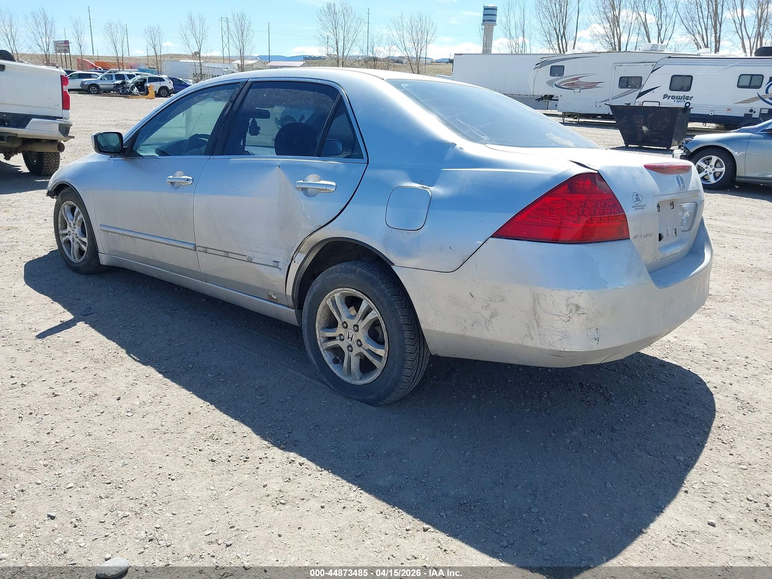 2007 Honda Accord 2.4 Se Silver vin: JHMCM56397C009979