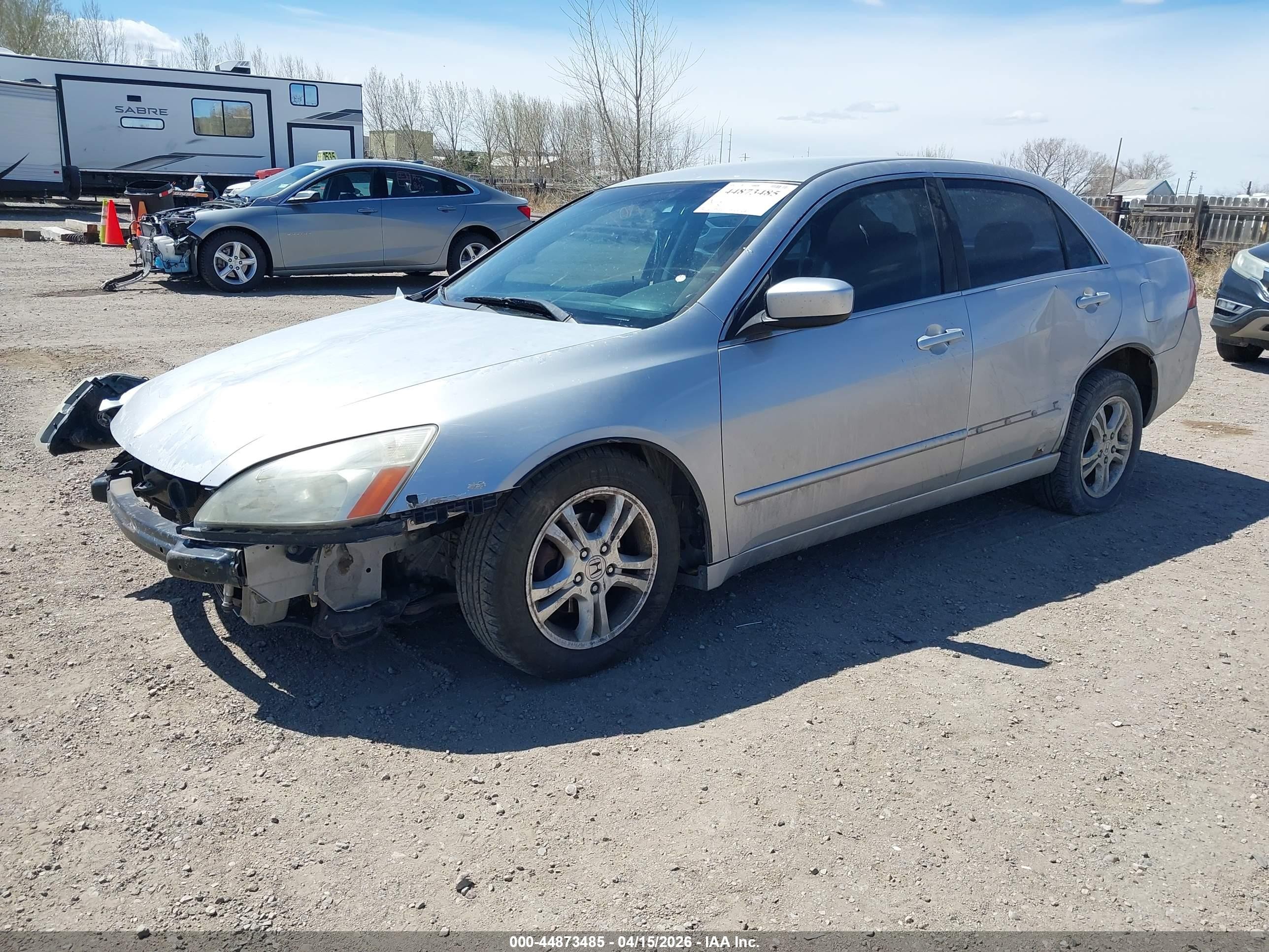2007 Honda Accord 2.4 Se Silver vin: JHMCM56397C009979