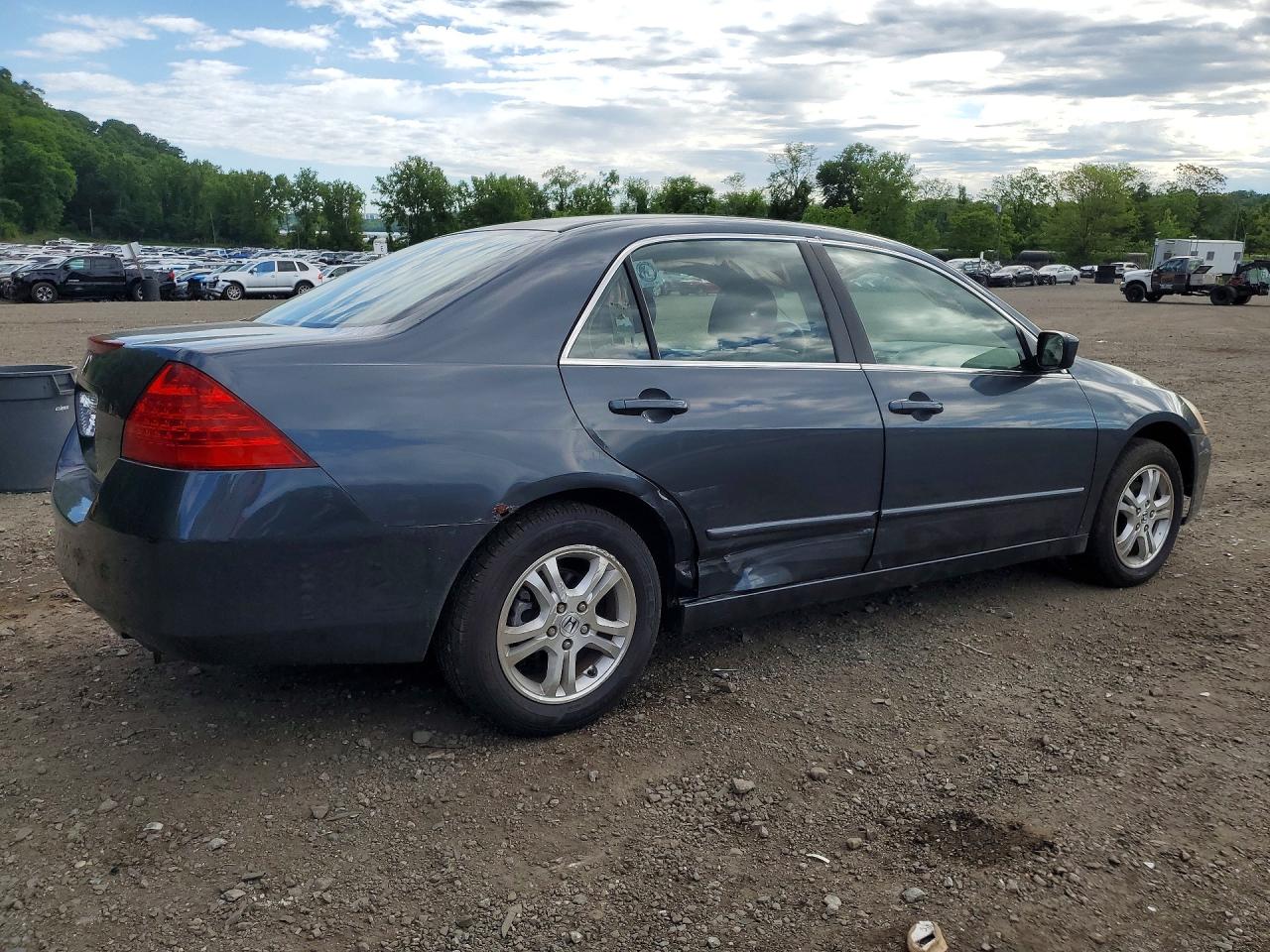2007 Honda Accord Se Gray vin: JHMCM56397C012963