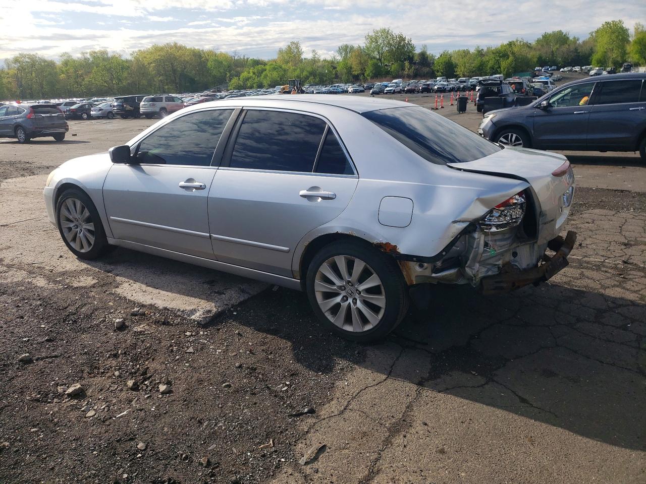 2007 Honda Accord Se Silver vin: JHMCM56397C013675