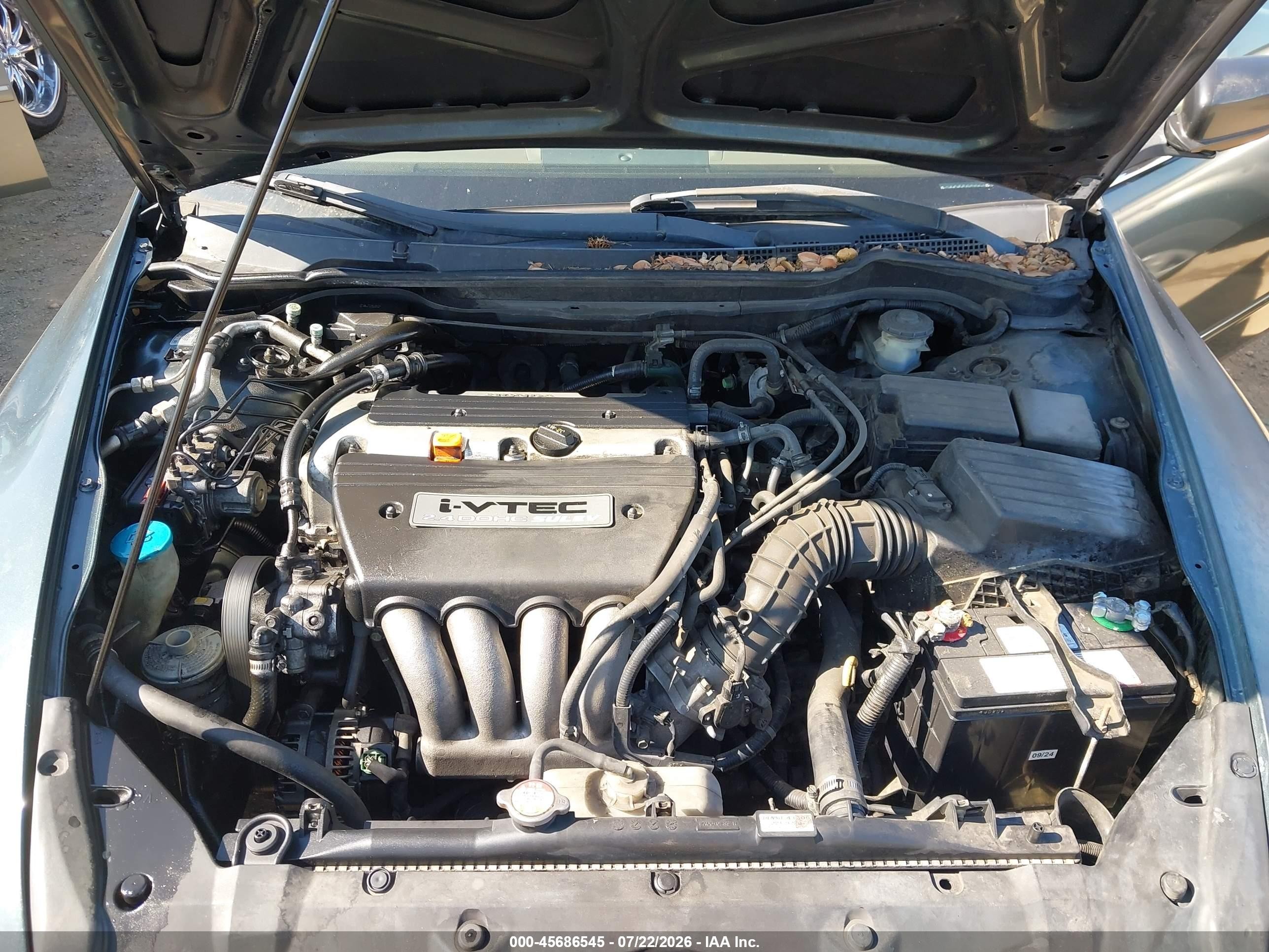 2004 Honda Accord 2.4 Lx Green vin: JHMCM563X4C021926