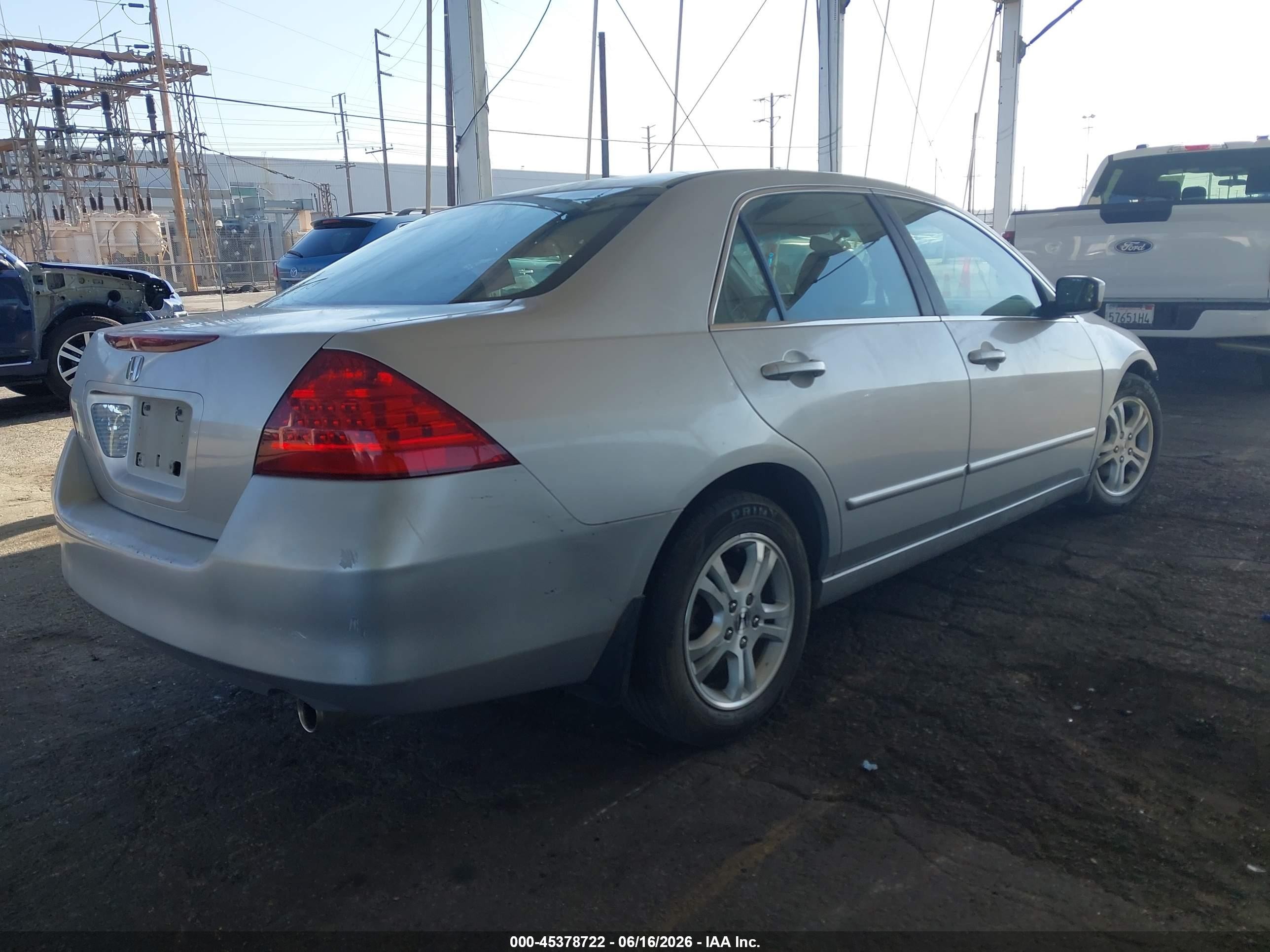 2007 Honda Accord 2.4 Se Silver vin: JHMCM563X7C003303