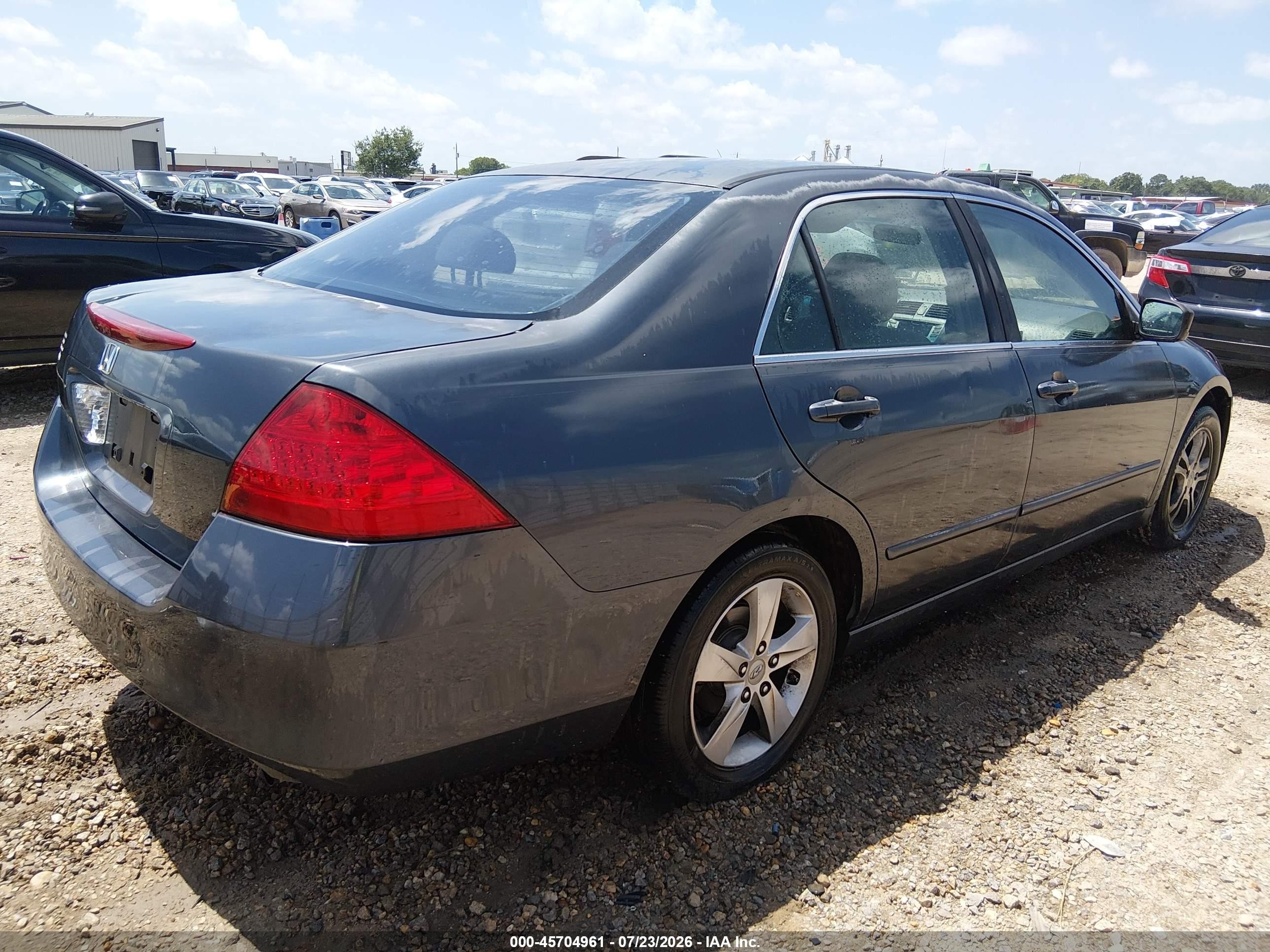 2007 Honda Accord 2.4 Se Gray vin: JHMCM563X7C006119
