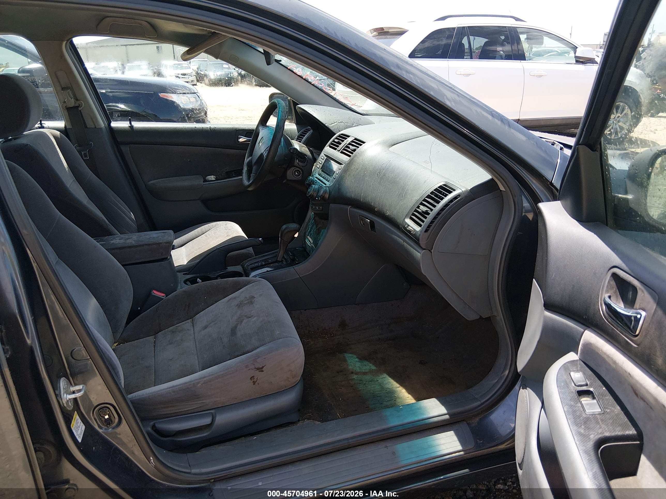 2007 Honda Accord 2.4 Se Gray vin: JHMCM563X7C006119
