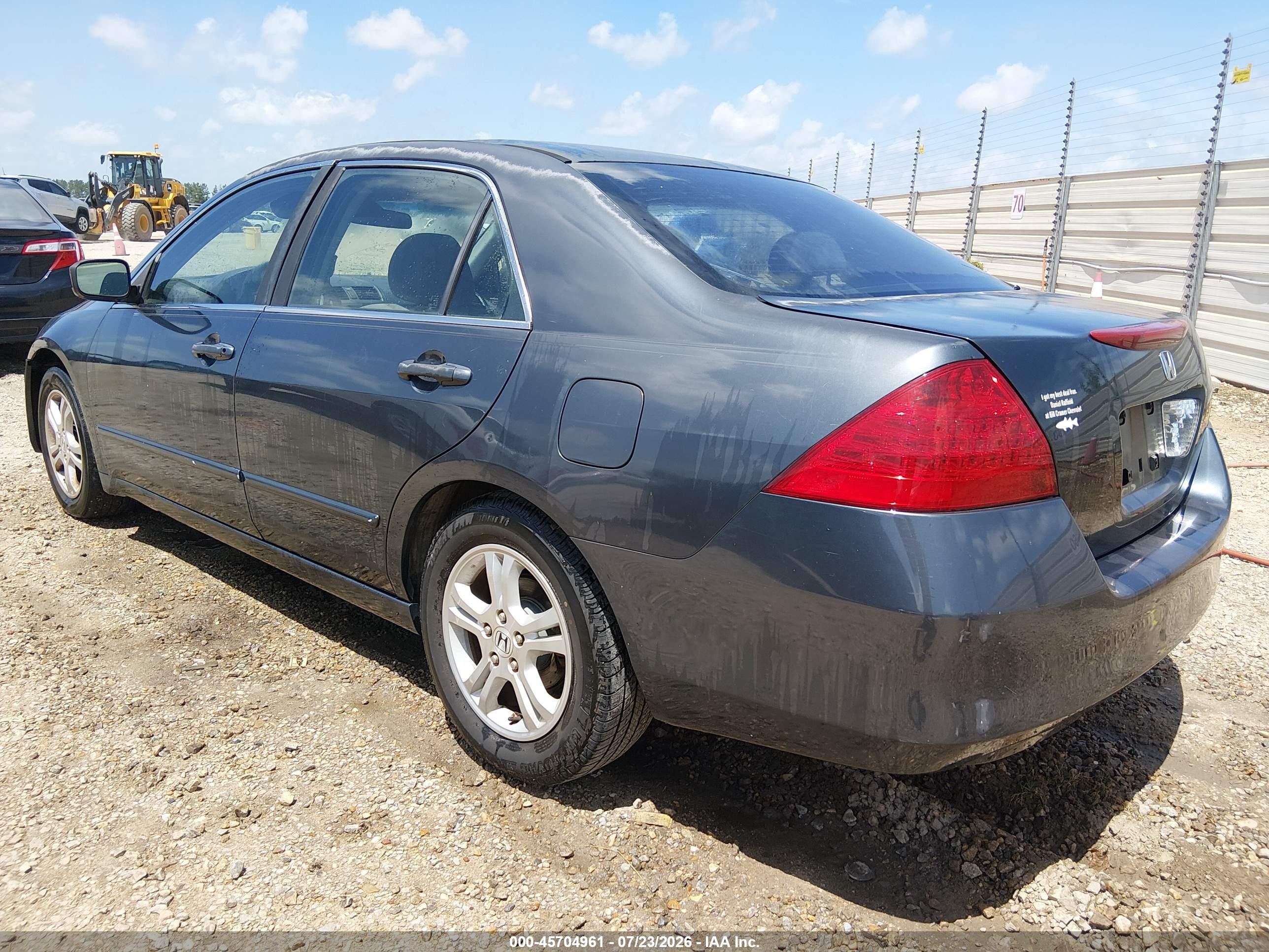 2007 Honda Accord 2.4 Se Gray vin: JHMCM563X7C006119