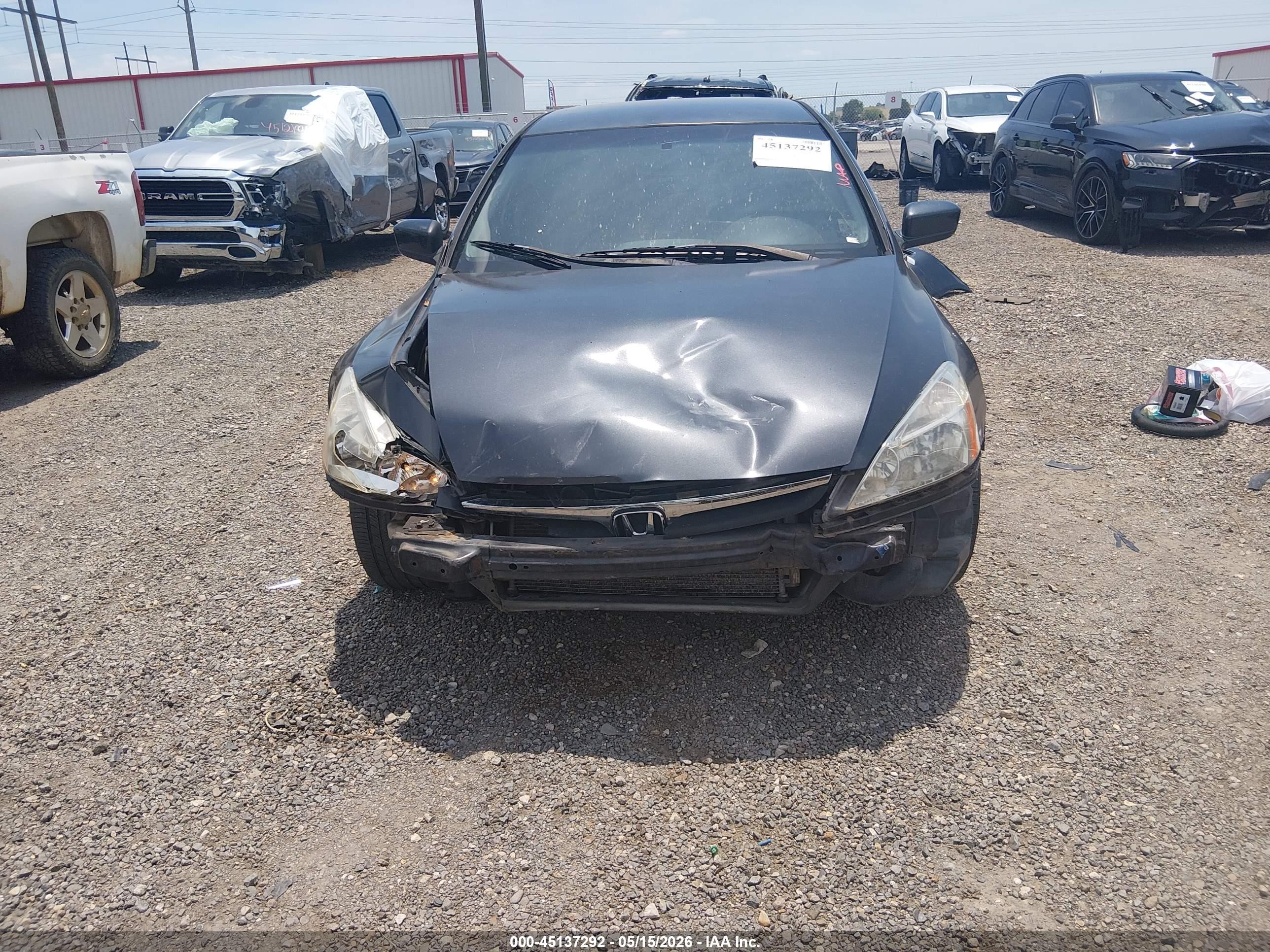 2007 Honda Accord 2.4 Se Gray vin: JHMCM563X7C010655